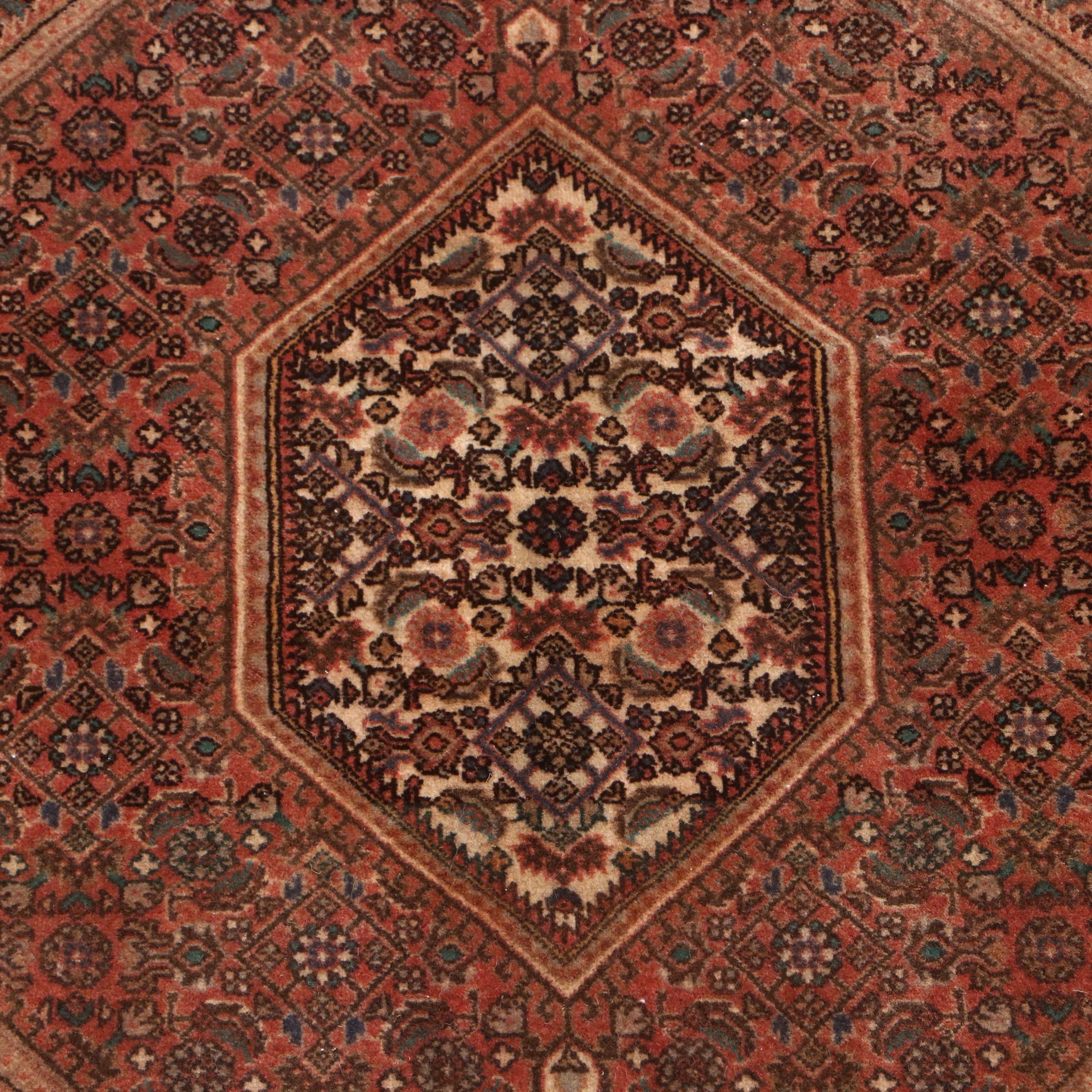 Hand-Knotted Persian Bijar Rug