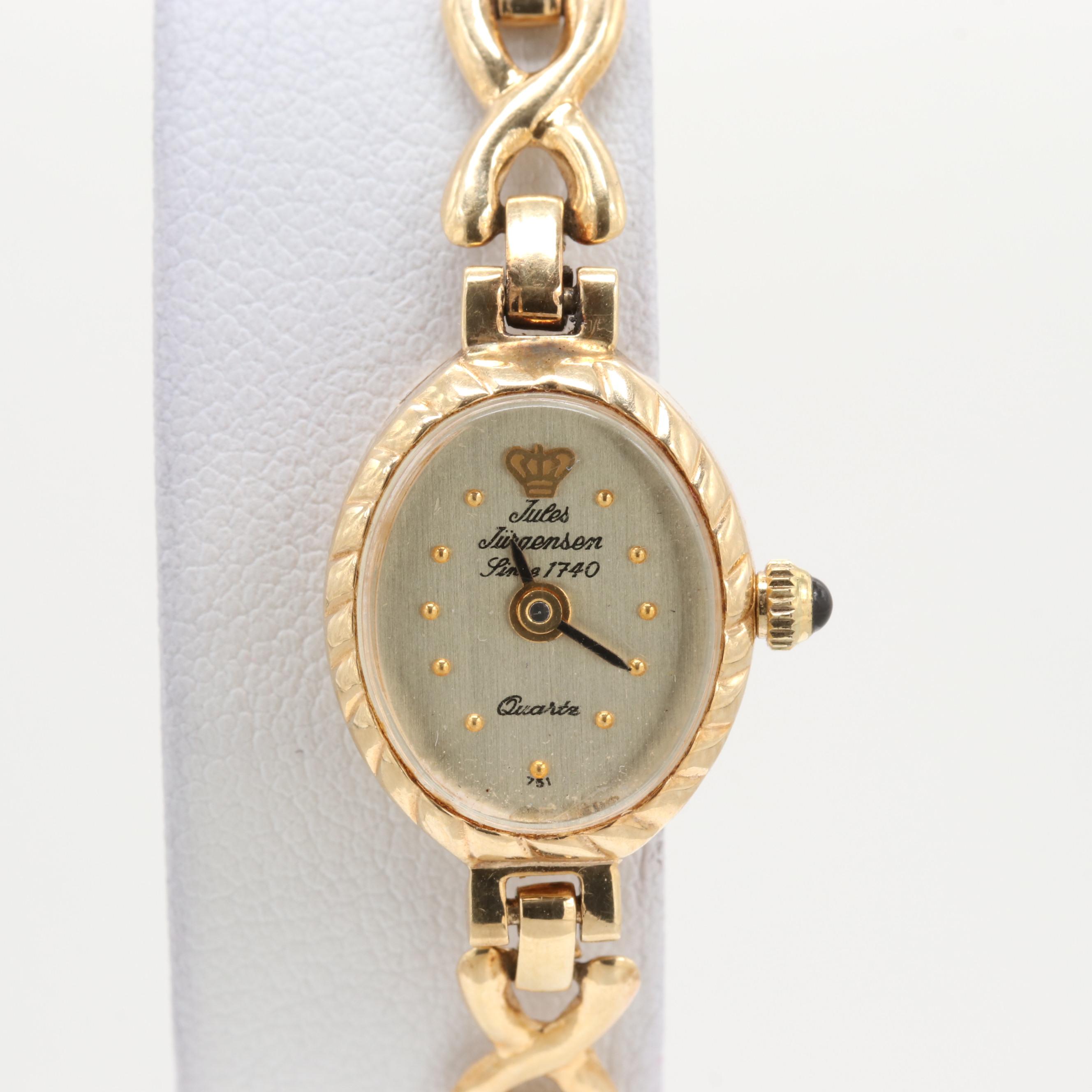 Jules Jurgensen 14K Yellow Gold Quartz Watch