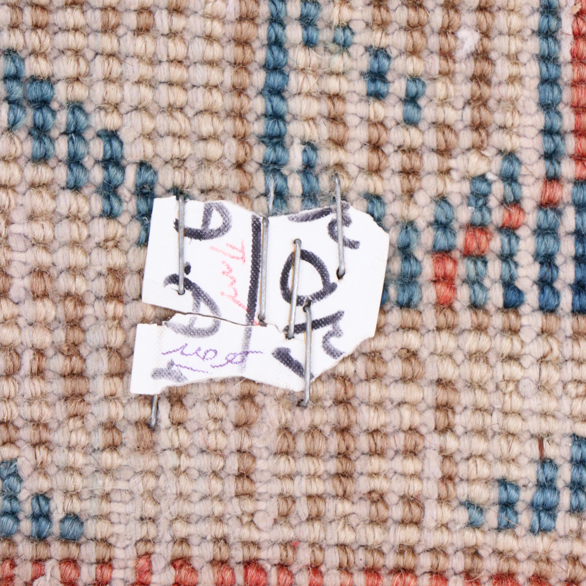 Hand-Knotted Inscribed Persian Mir-A-Boteh Carpet Runner