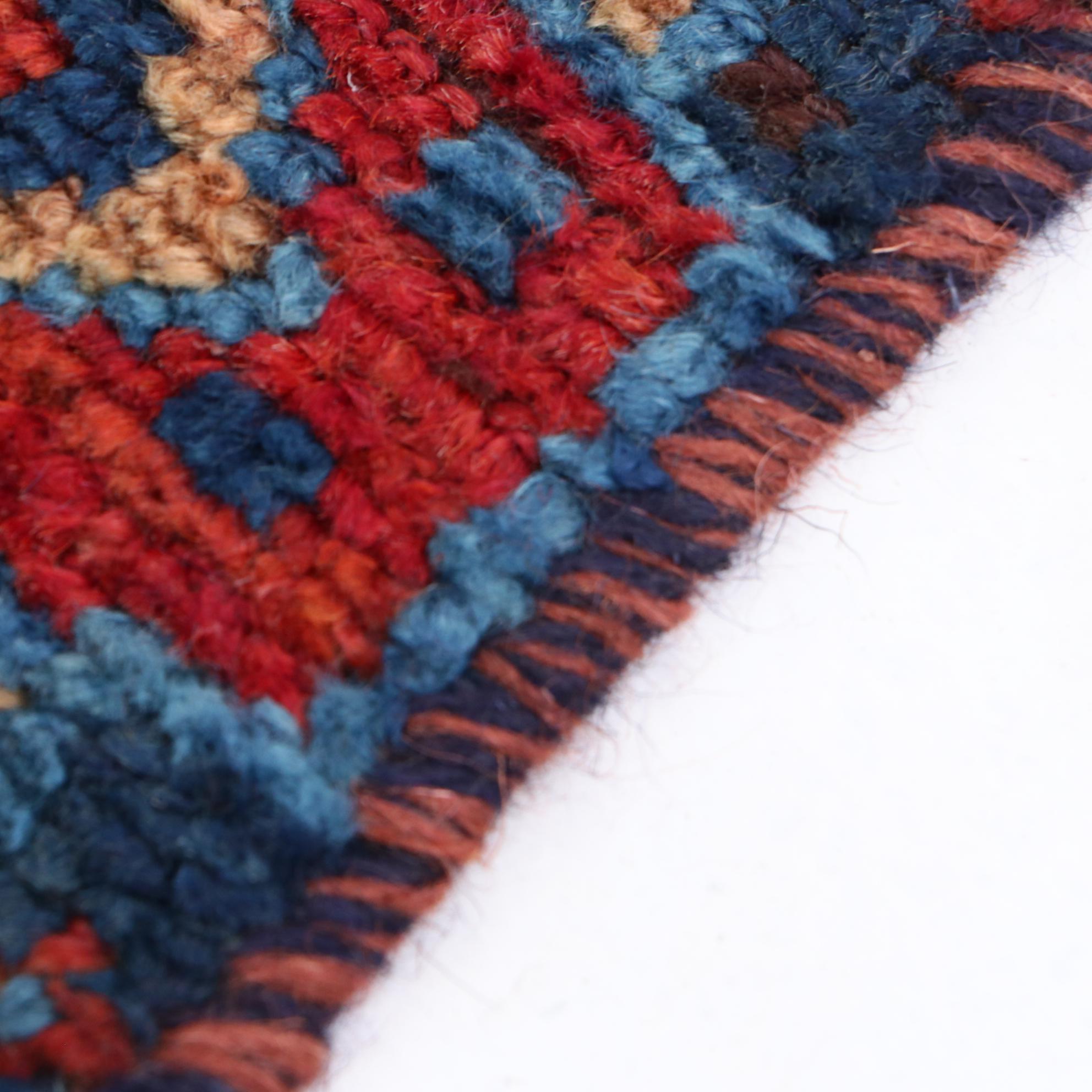 Hand-Knotted Pictorial Persian Qashqai Long Rug