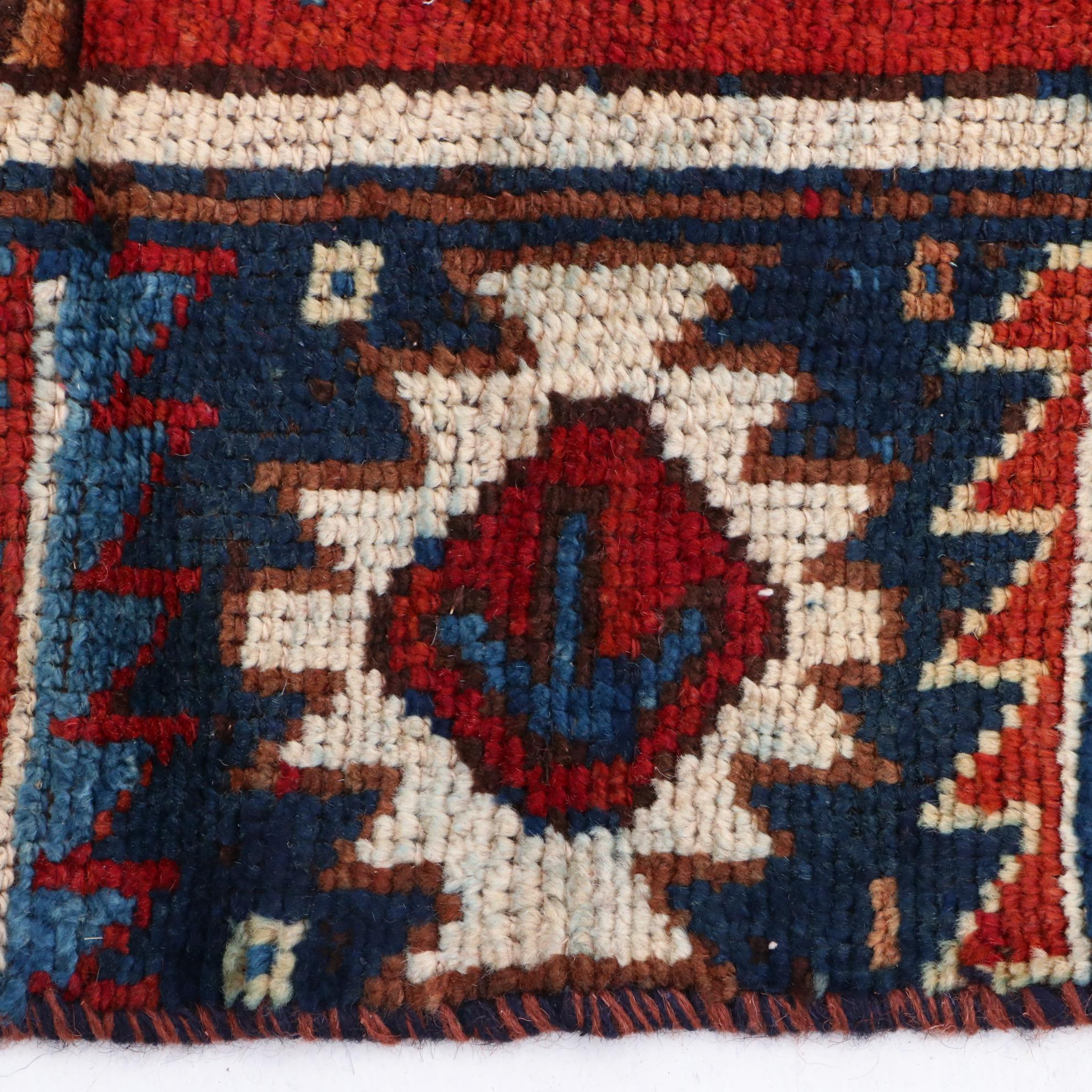 Hand-Knotted Pictorial Persian Qashqai Long Rug