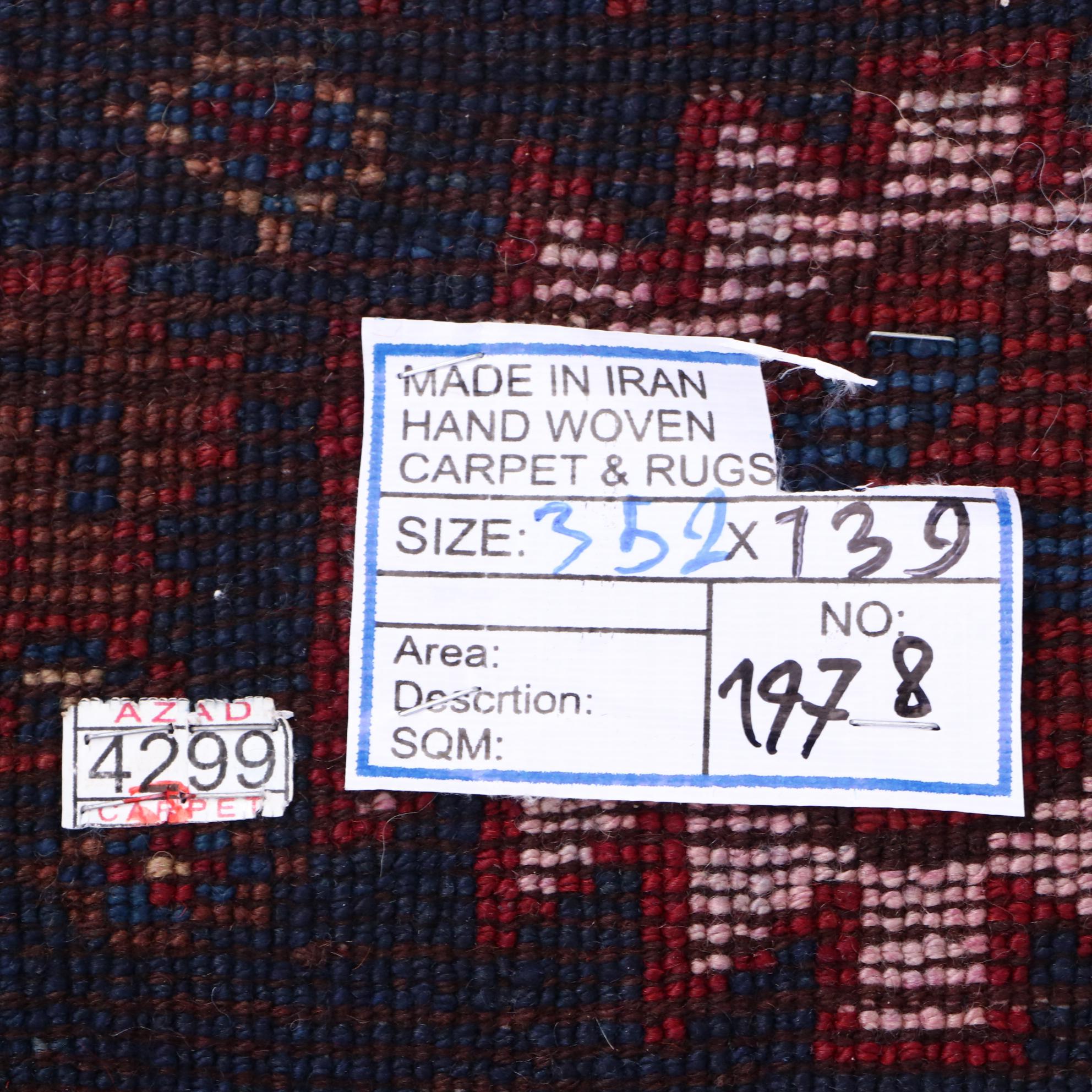 Hand-Knotted Pictorial Persian Qashqai Long Rug