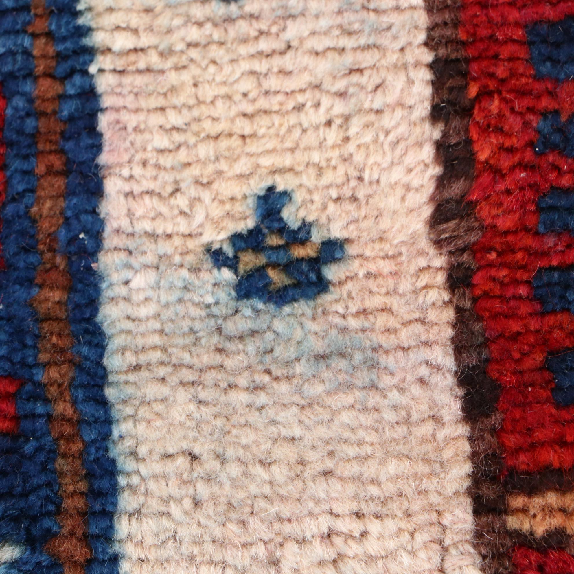 Hand-Knotted Pictorial Persian Qashqai Long Rug