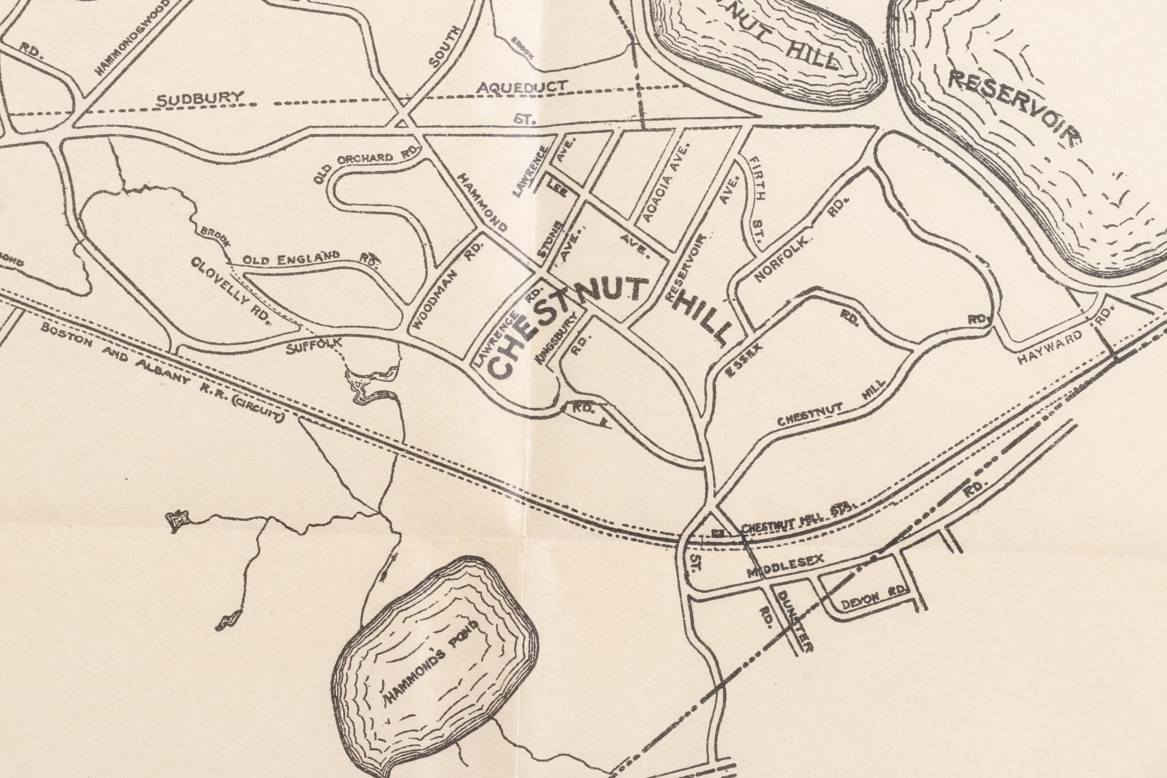 1909 City Map of Newton, MA