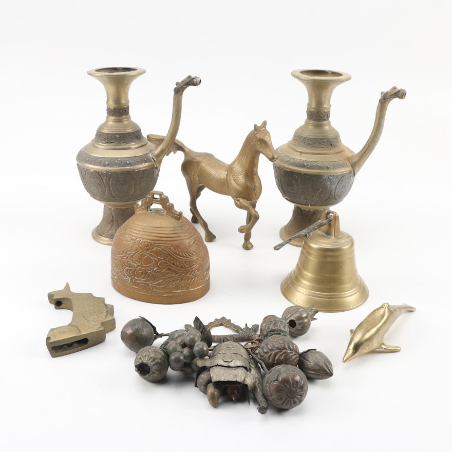 Brass Figurines, Urns and Other Décor