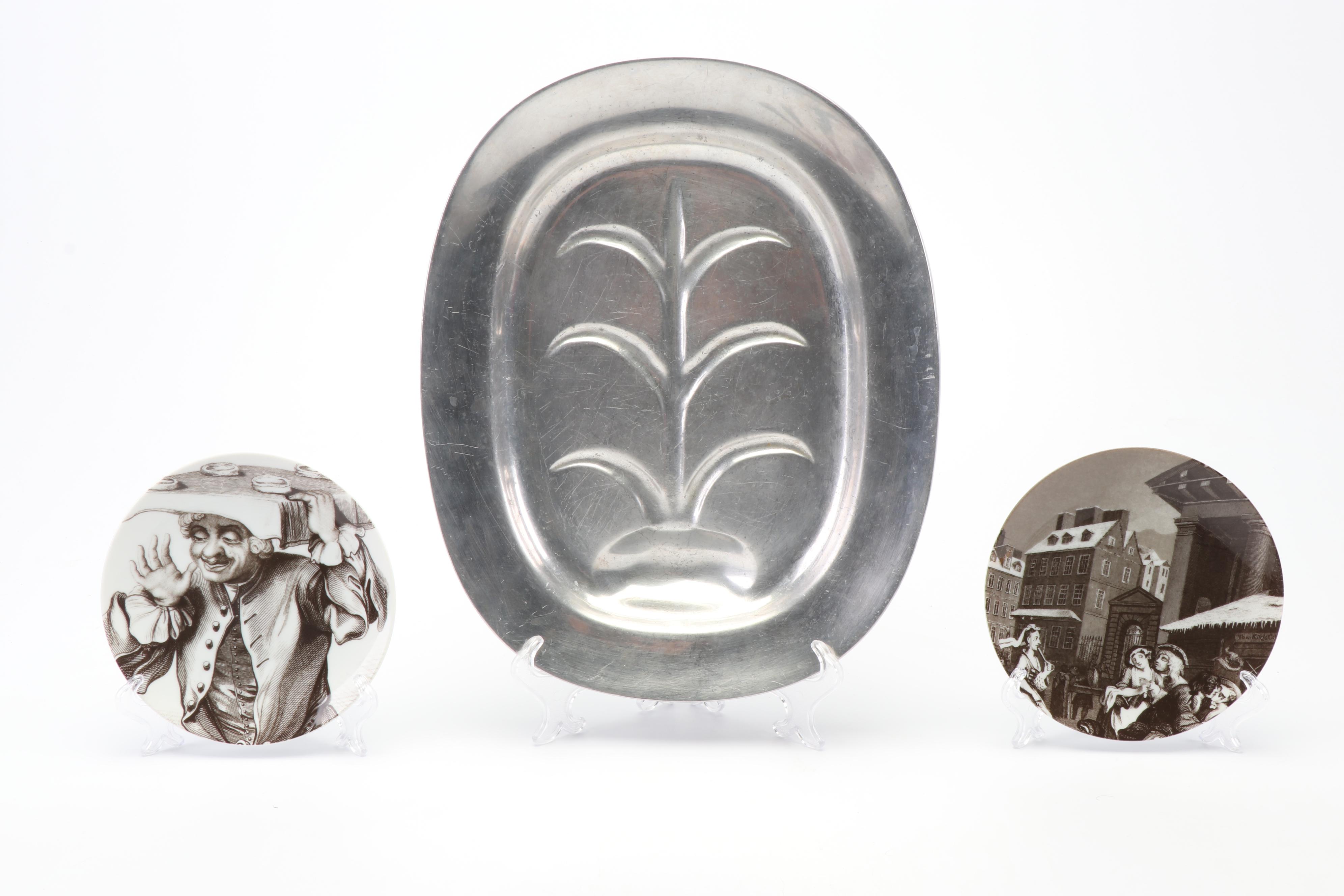 Williams-Sonoma "William Hogarth" Plates with Wilton Armetale Meat Tray and More
