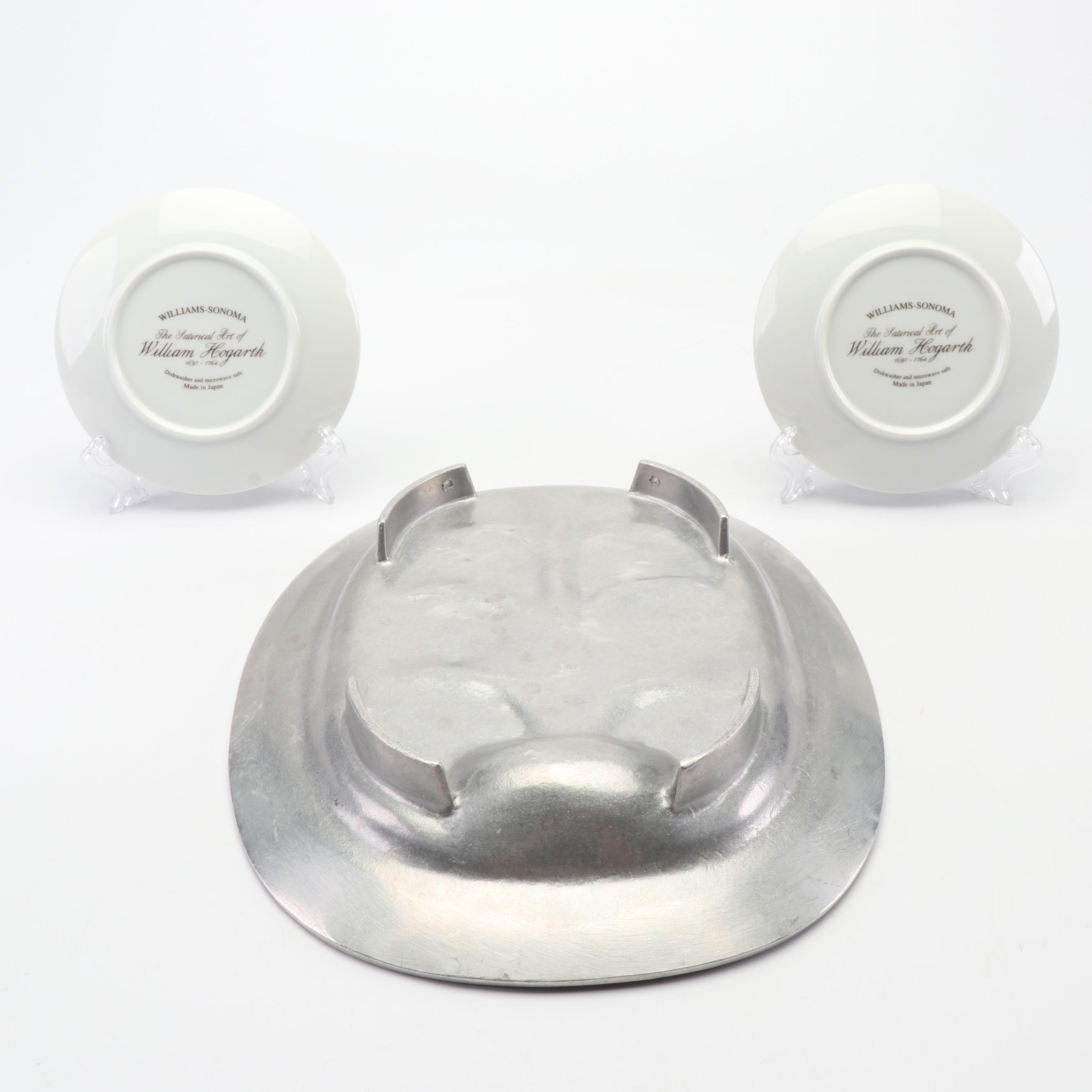 Williams-Sonoma "William Hogarth" Plates with Wilton Armetale Meat Tray and More