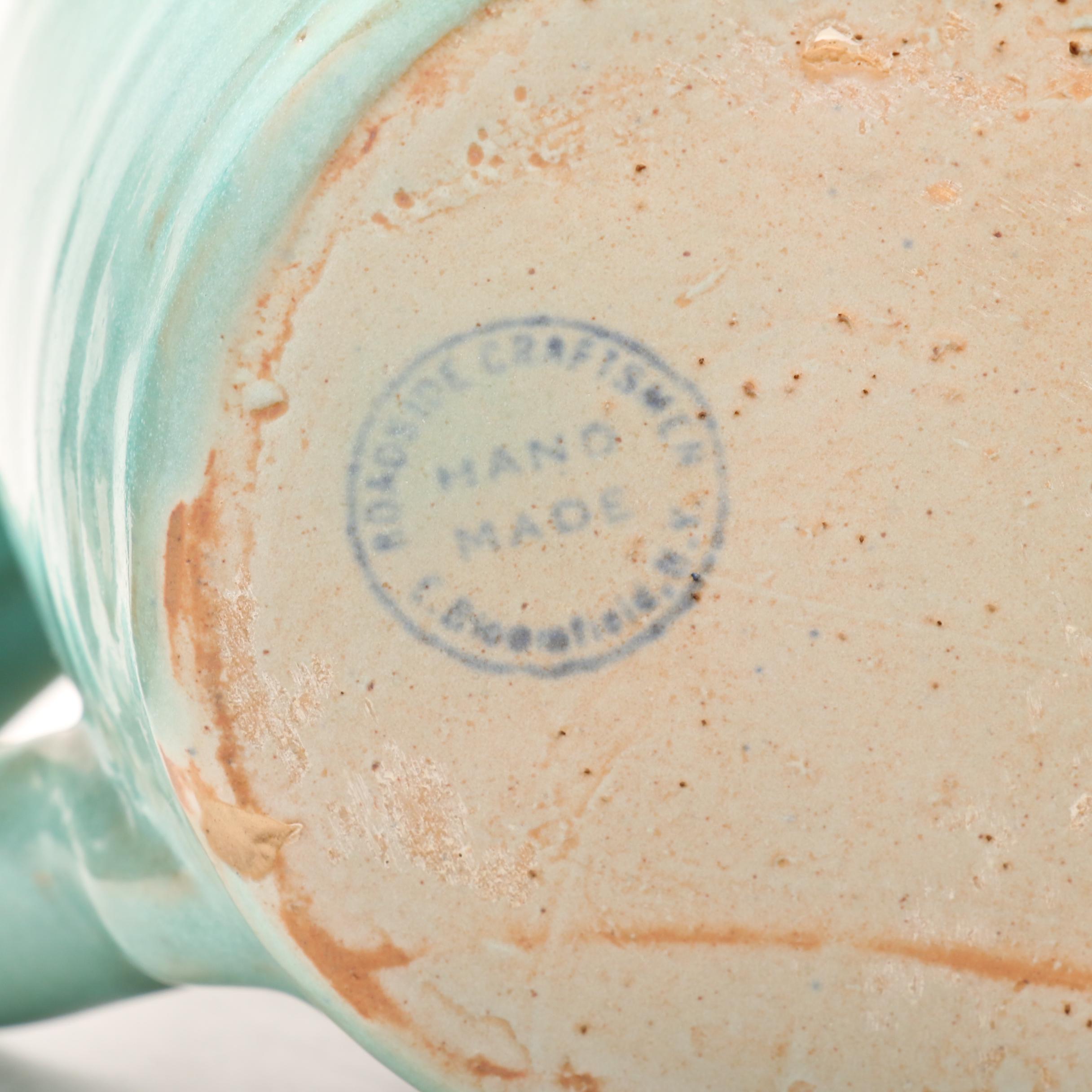 Wheel Thrown Roadside Craftsmen Stoneware Mugs, Early to Mid-20th Century