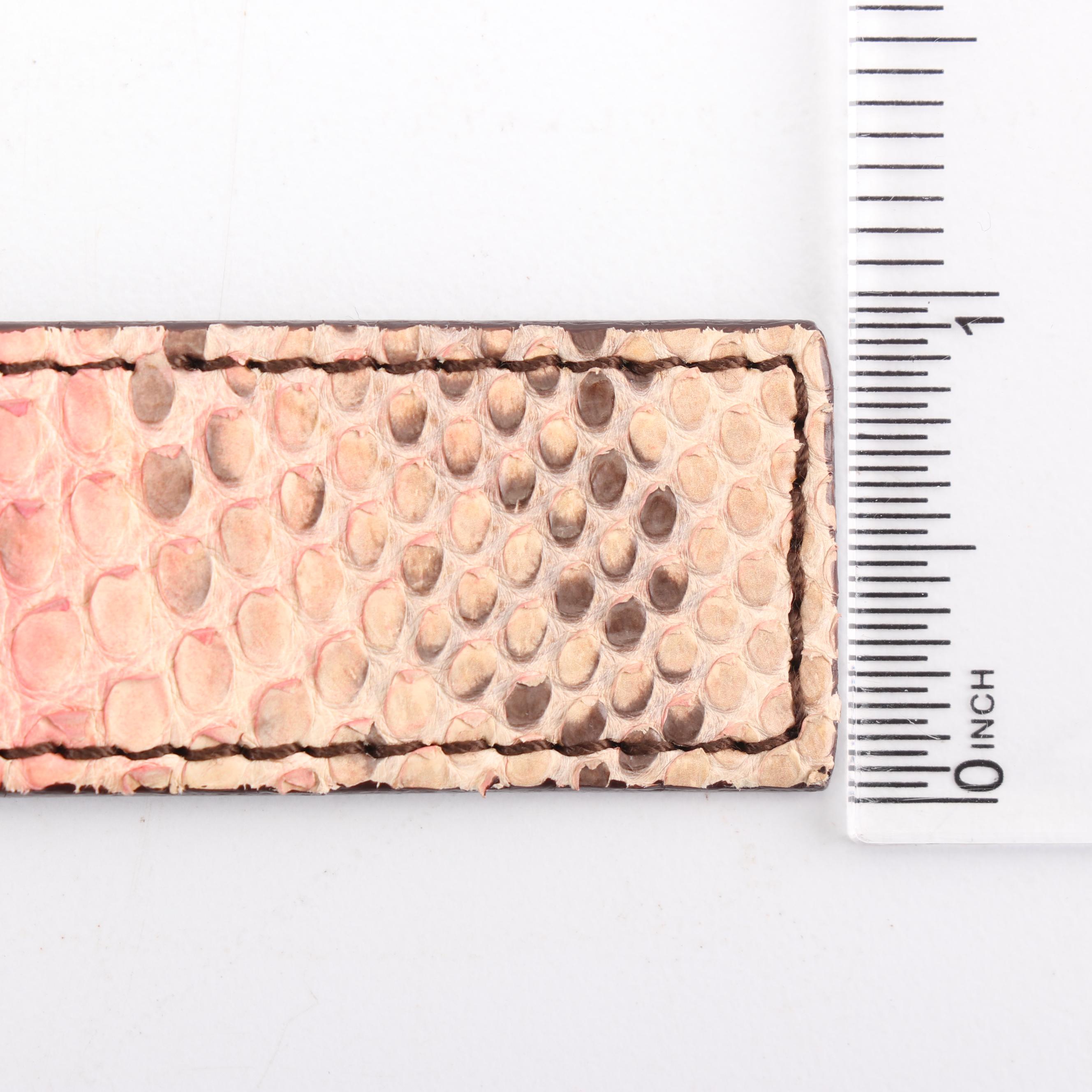 Women's Prada Pink and Tan Python Belt