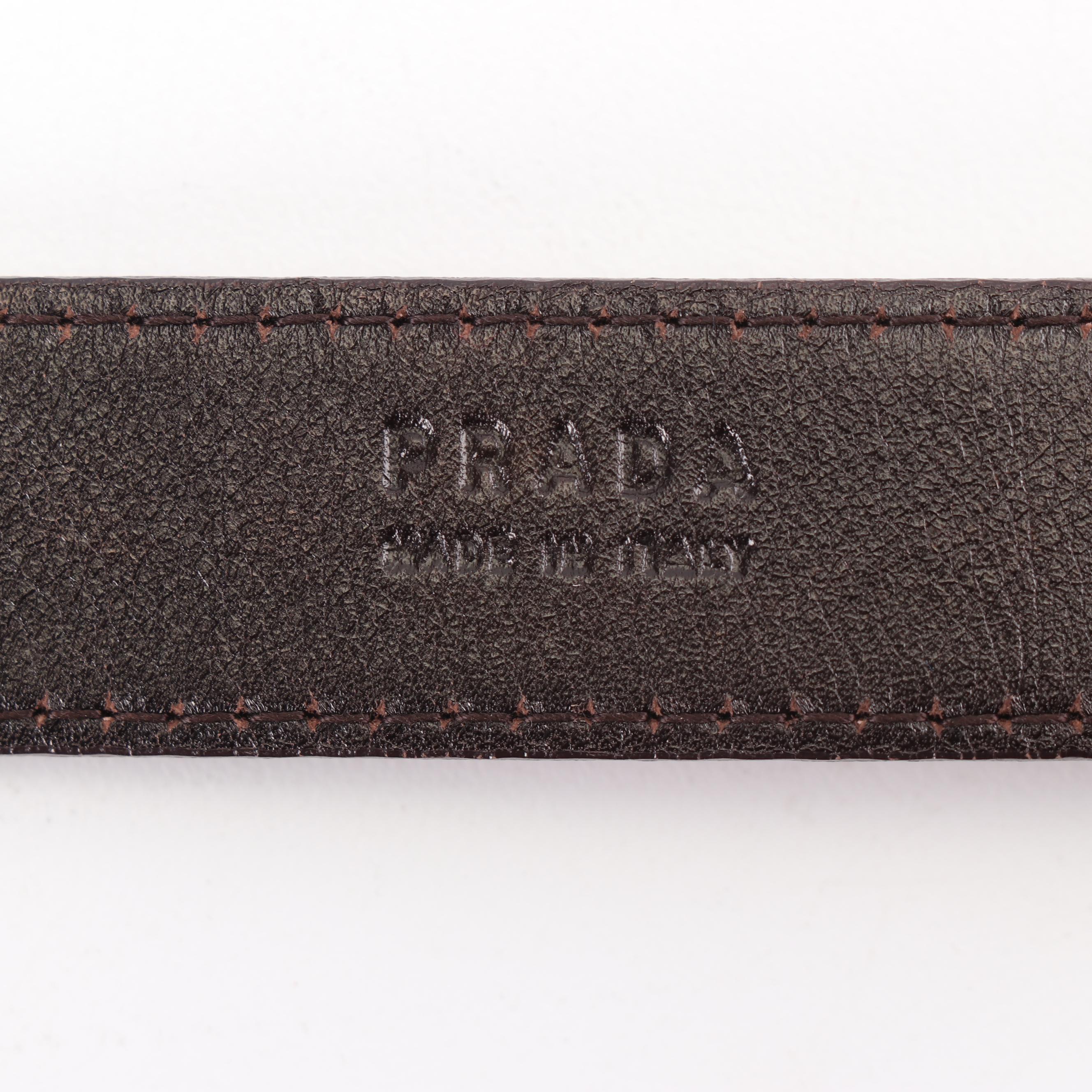 Women's Prada Pink and Tan Python Belt