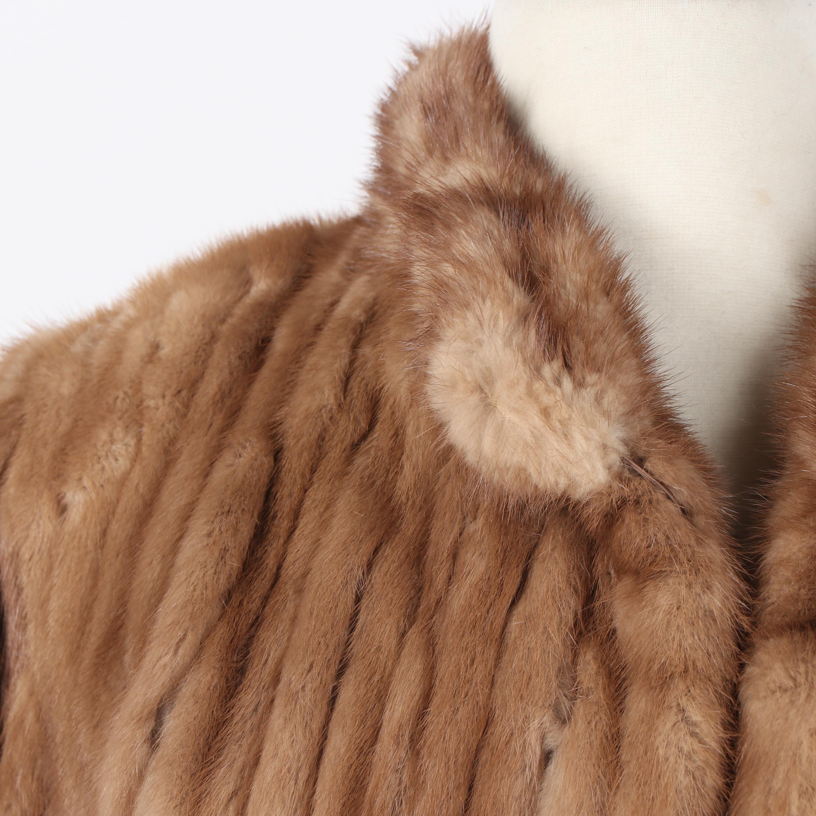 Vintage Swartz Pastel Mink Fur Jacket