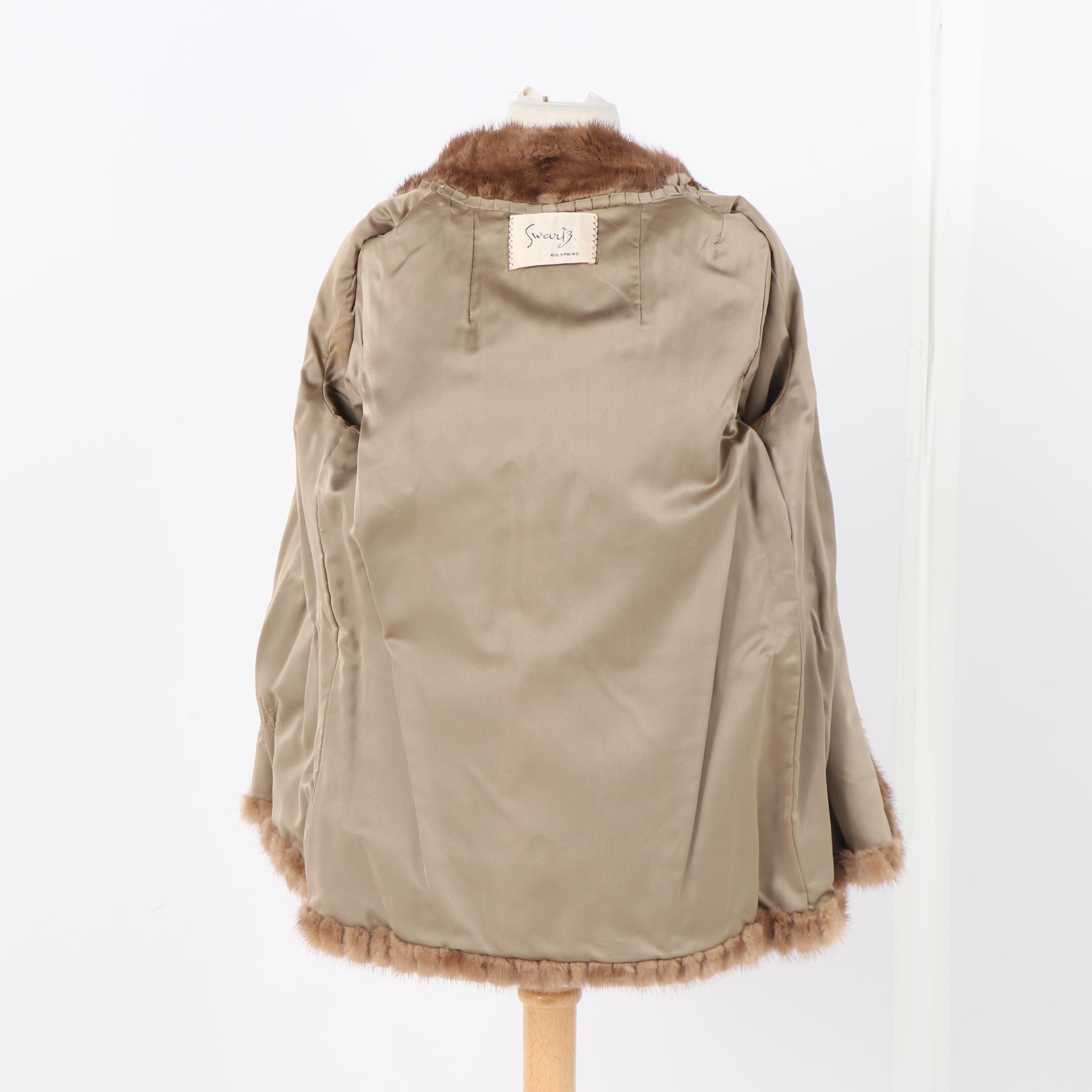 Vintage Swartz Pastel Mink Fur Jacket