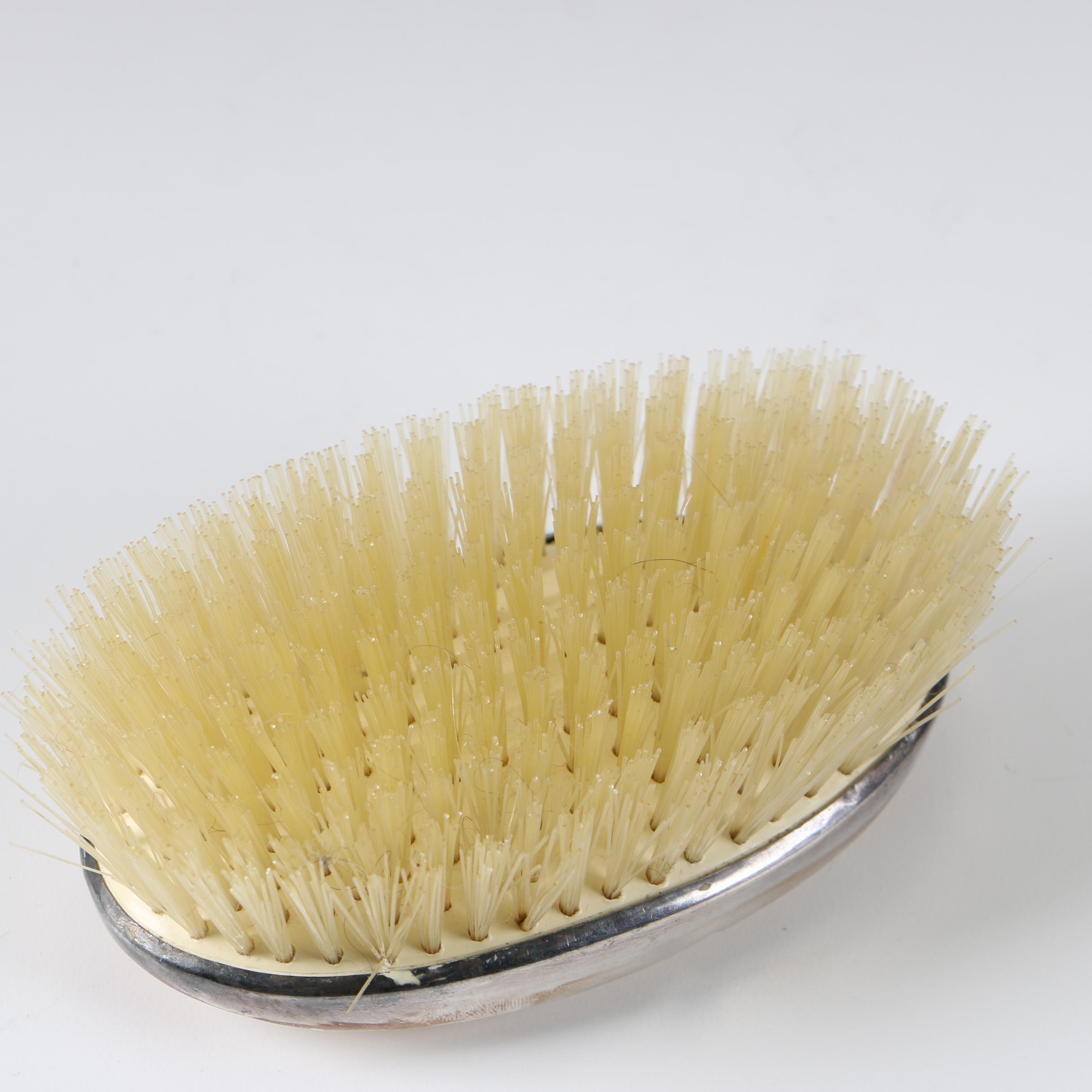 M. H. Wilkens & Söhne German 835 Silver Tray with Military Brush