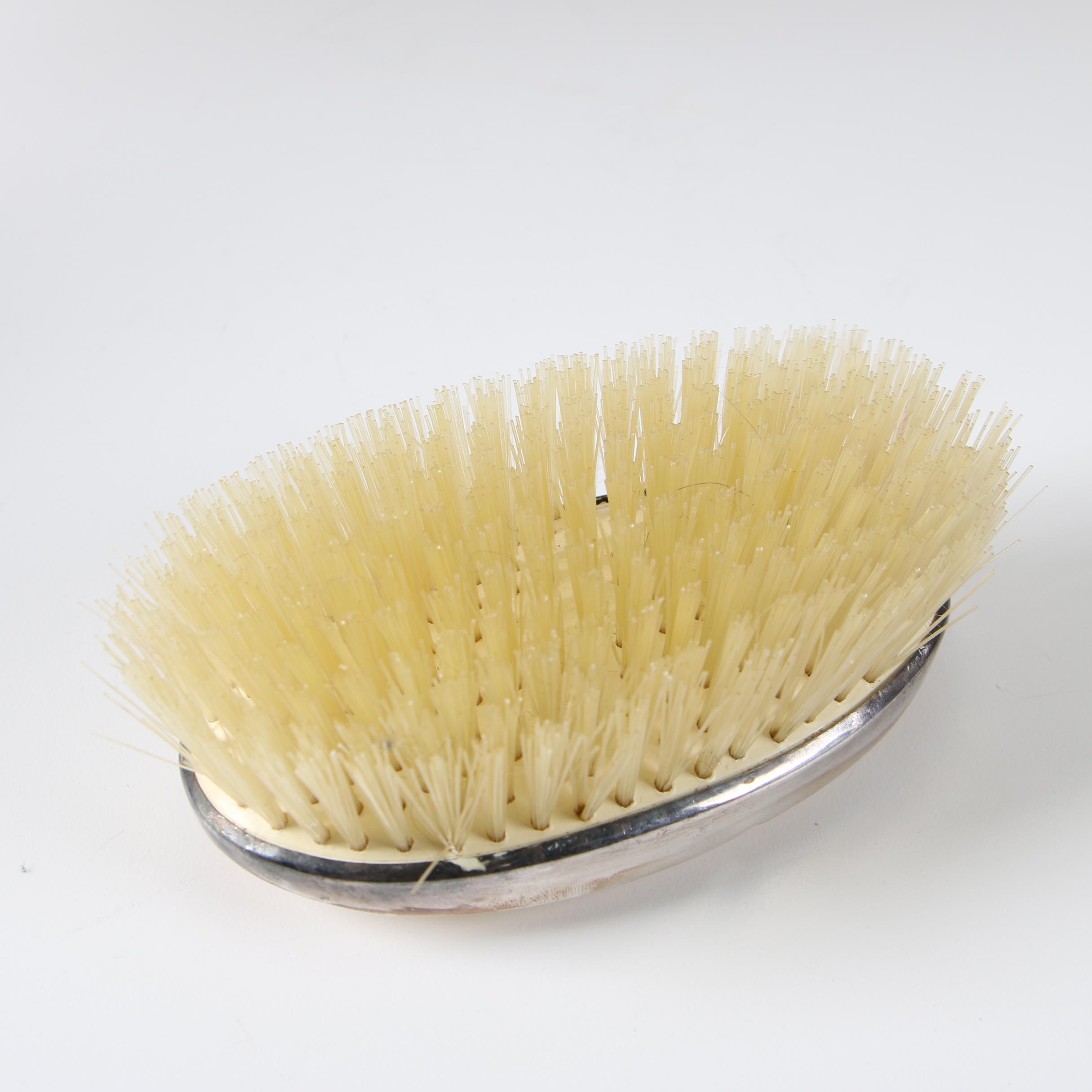 M. H. Wilkens & Söhne German 835 Silver Tray with Military Brush