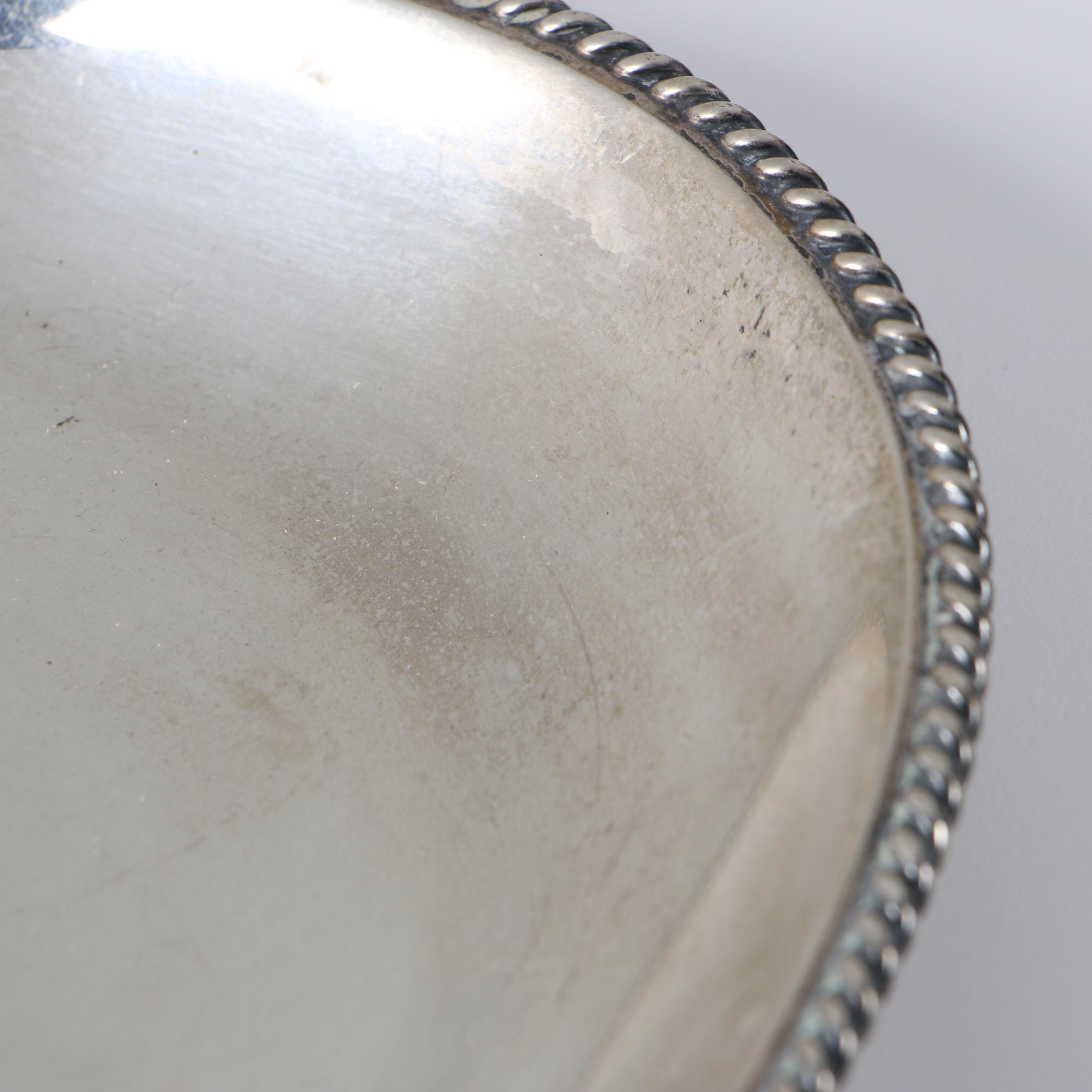 M. H. Wilkens & Söhne German 835 Silver Tray with Military Brush