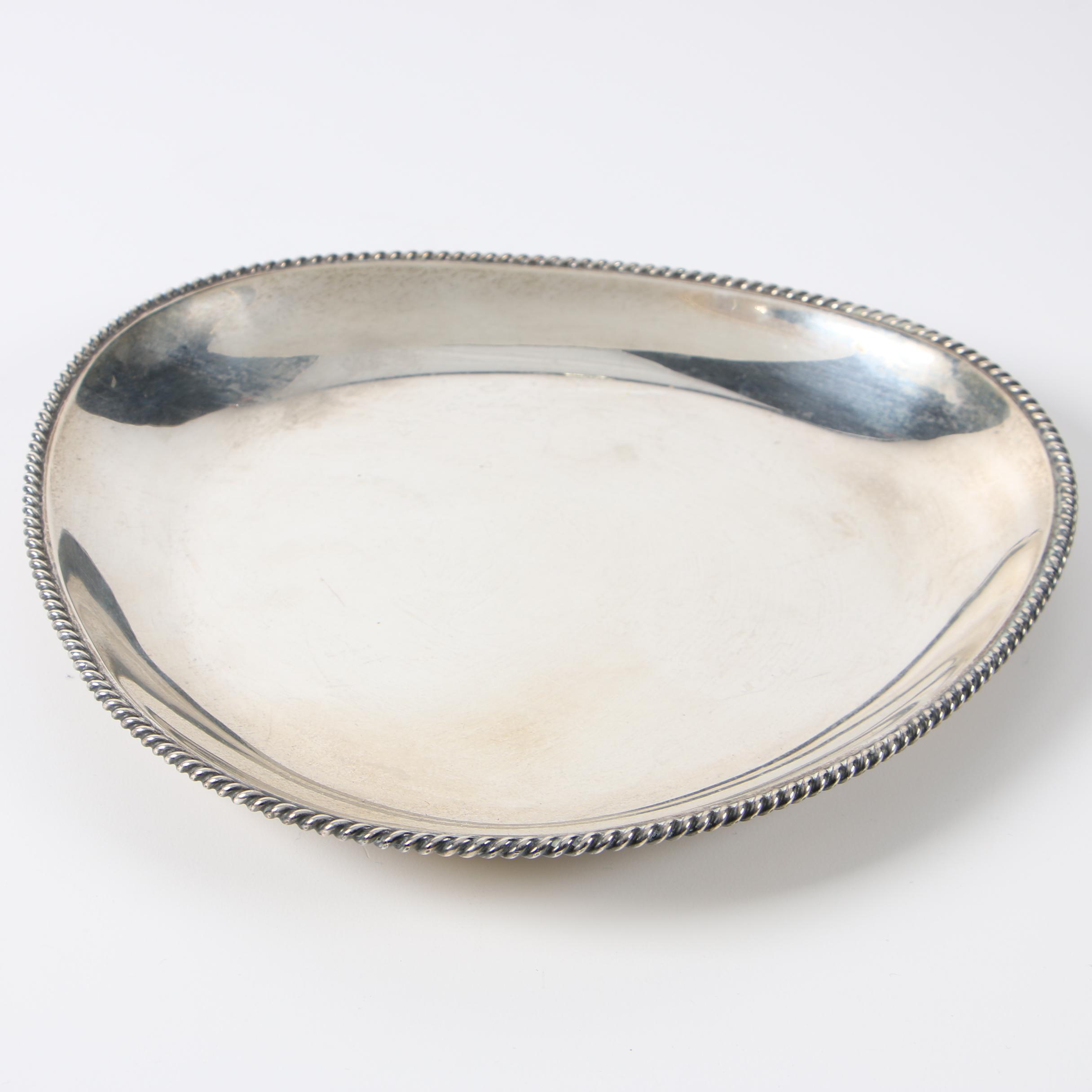 M. H. Wilkens & Söhne German 835 Silver Tray with Military Brush