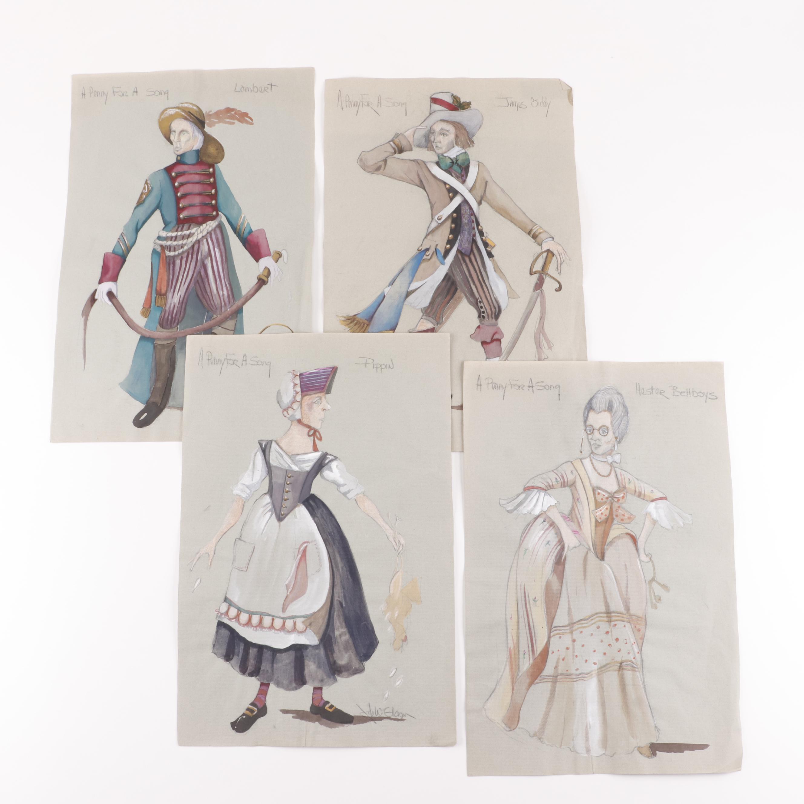 John Glaser "A Penny for a Song" Stage Costume Designs