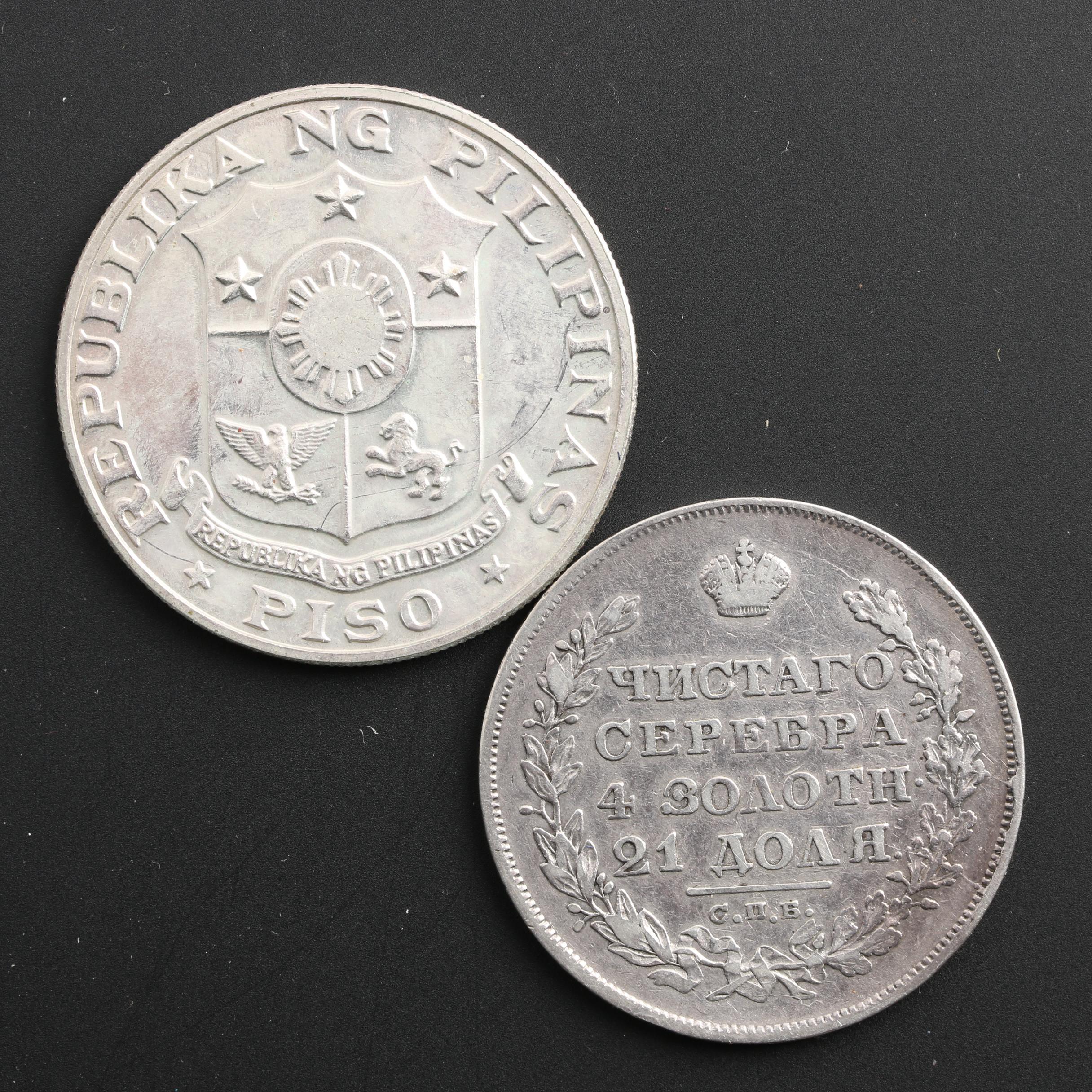 Group of 10 Various Foreign Silver Coins