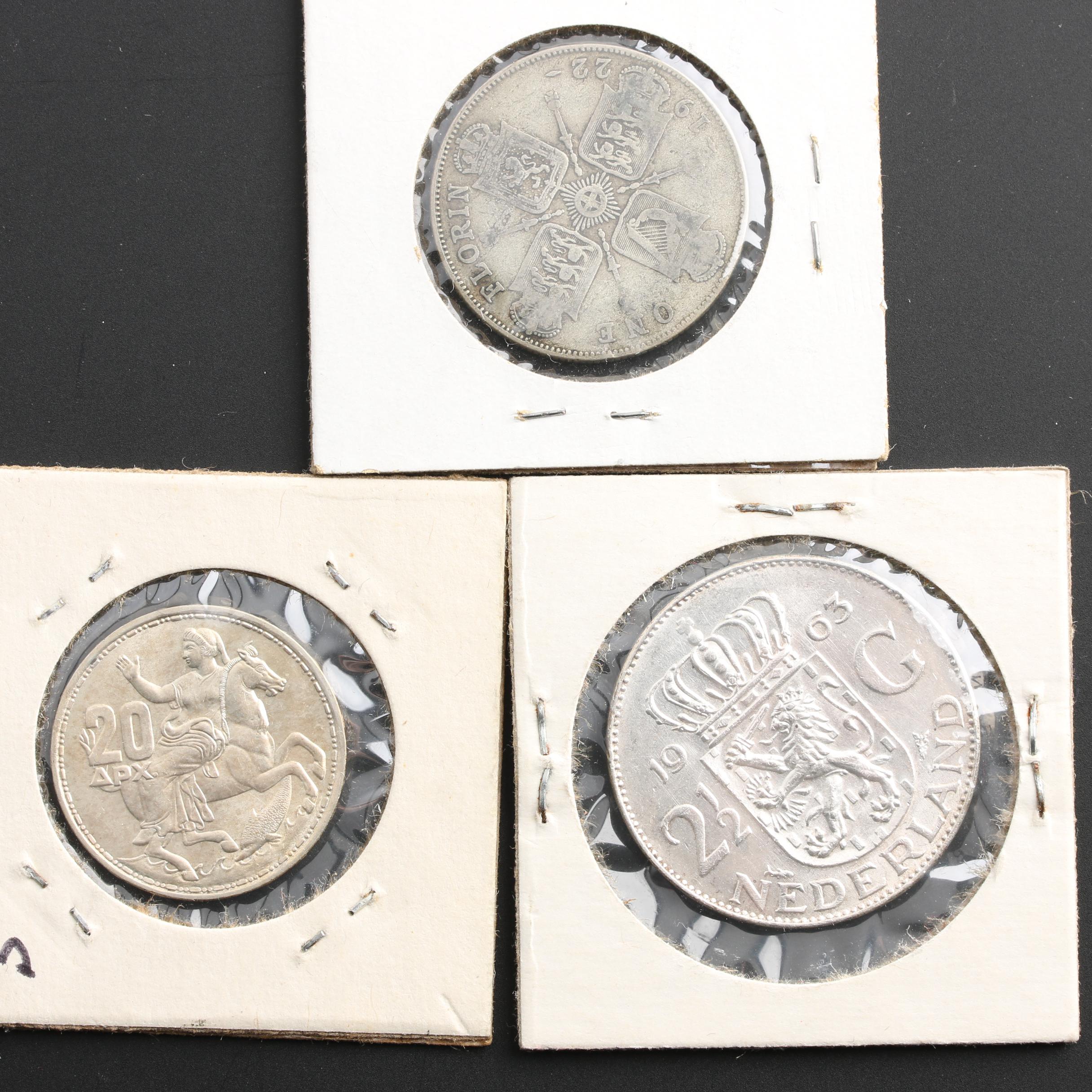 Group of 10 Various Foreign Silver Coins
