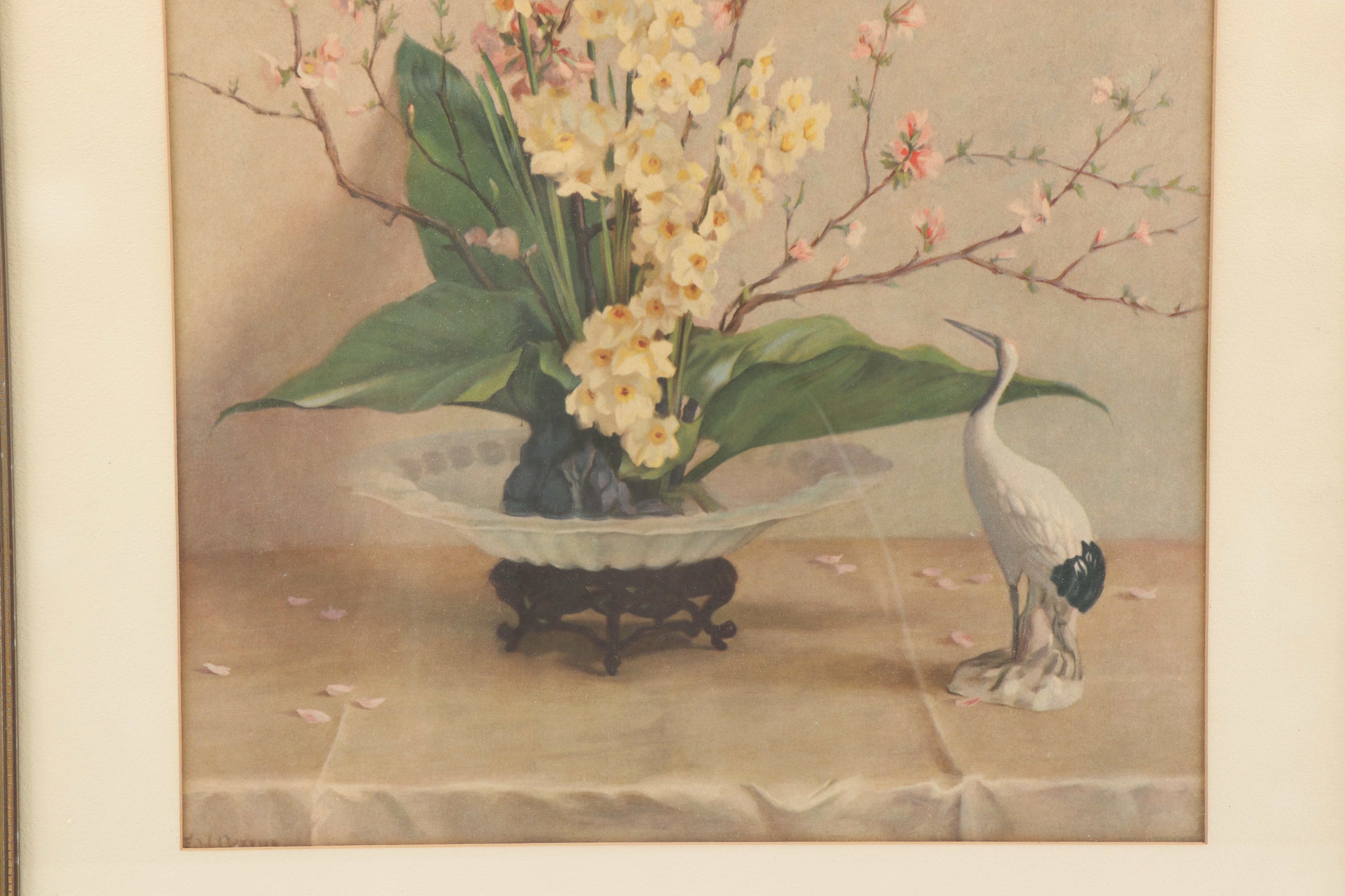 Offset Lithograph Floral Still-life after Elmer Greene