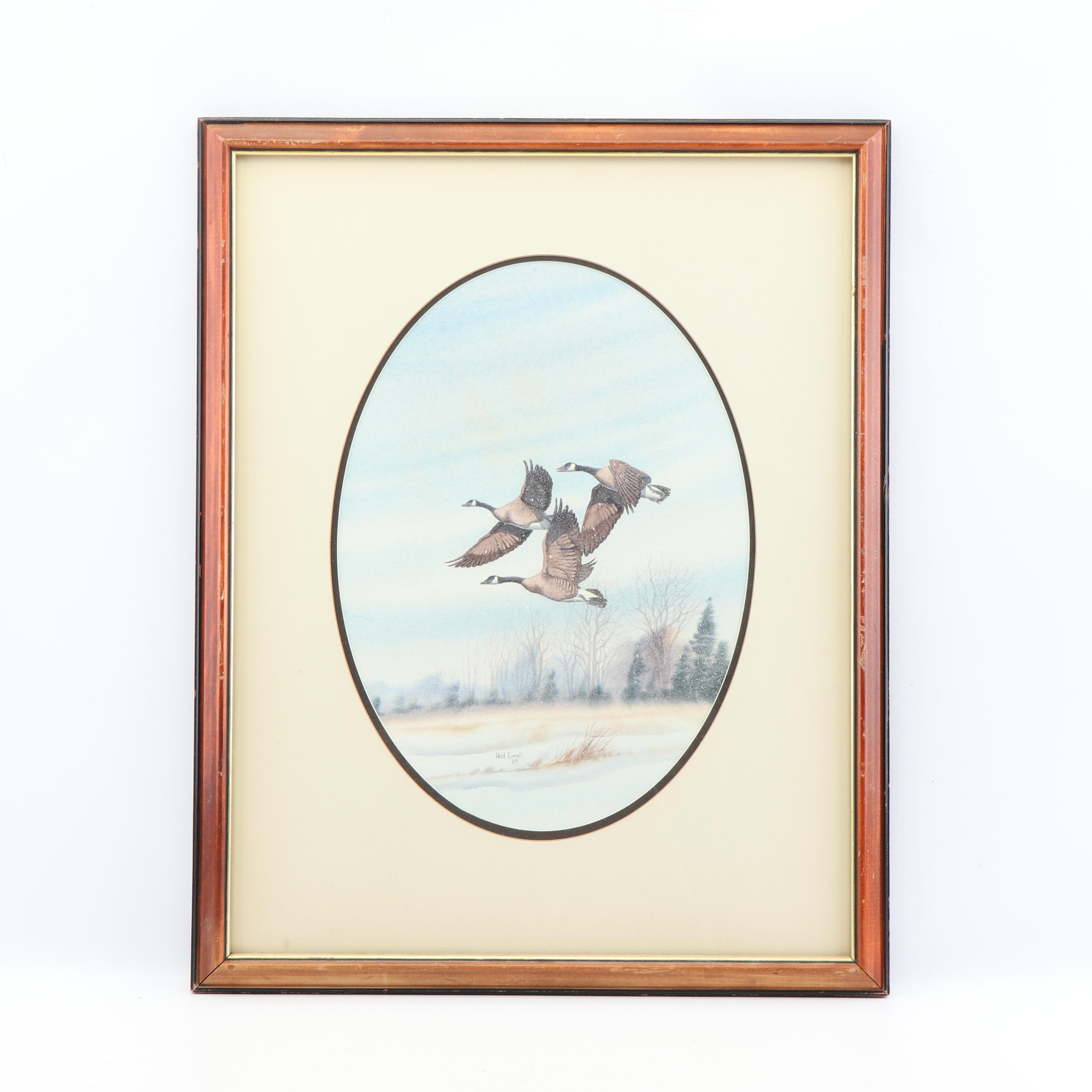 Watercolor Painting Ned Ewell