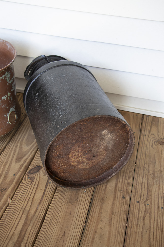 Vintage Falls City Minnow Bucket, Milk Can and Copper Hose Bucket
