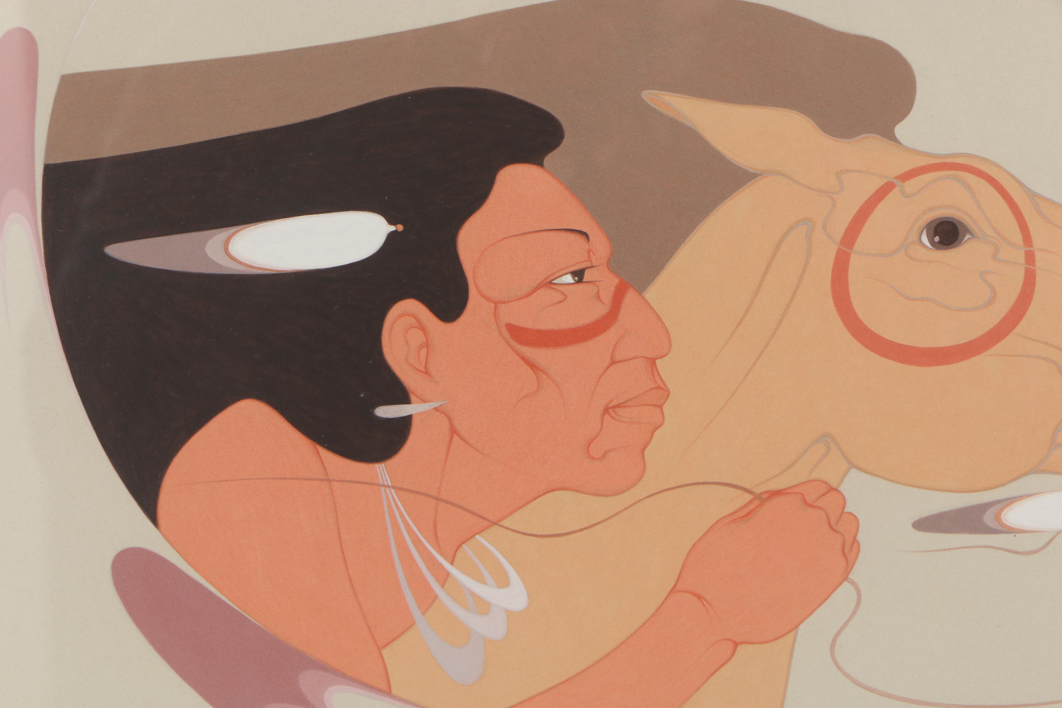 Danny Russell Kaler Gouache Painting