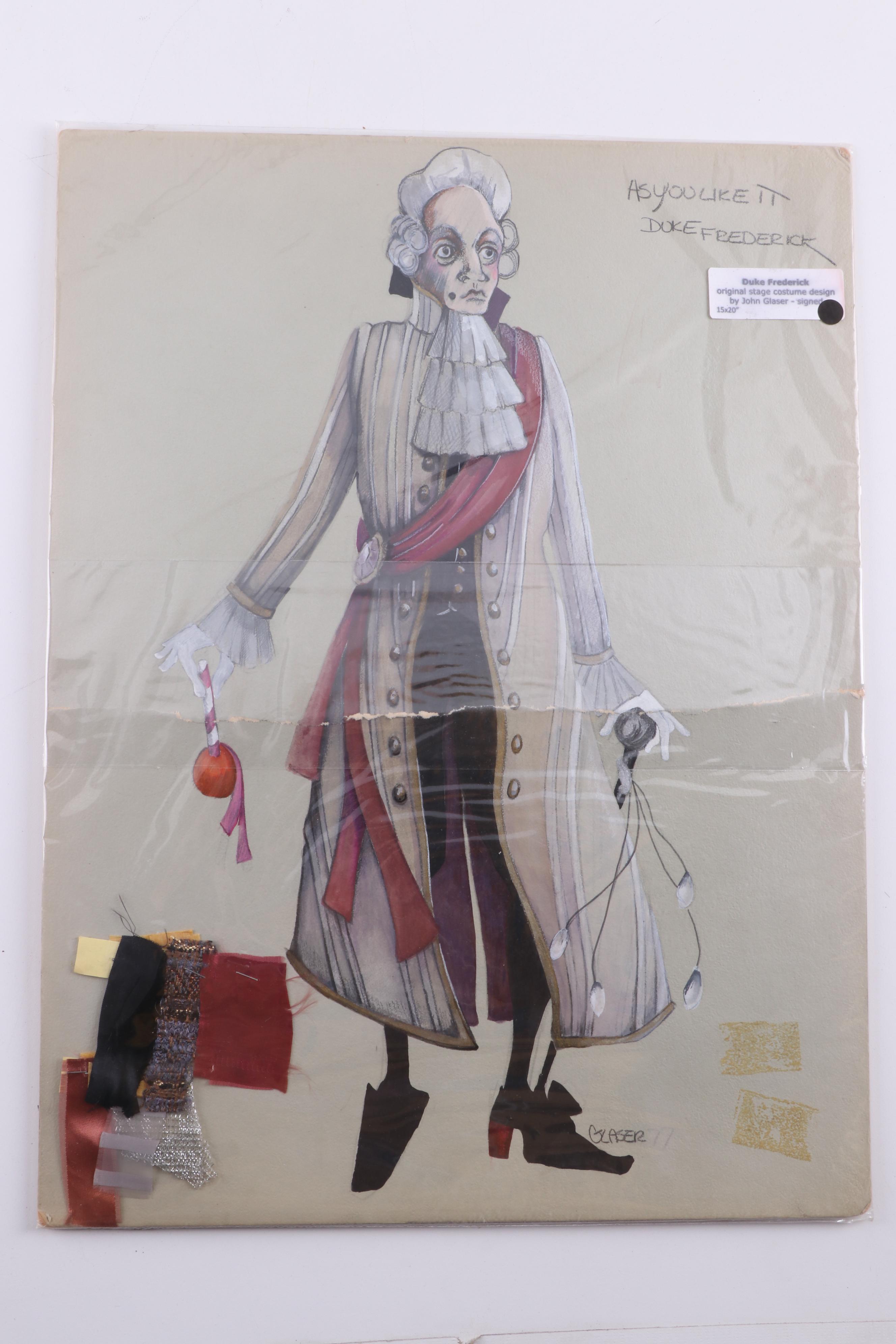 John Glaser "As You Like It" Costume Designs