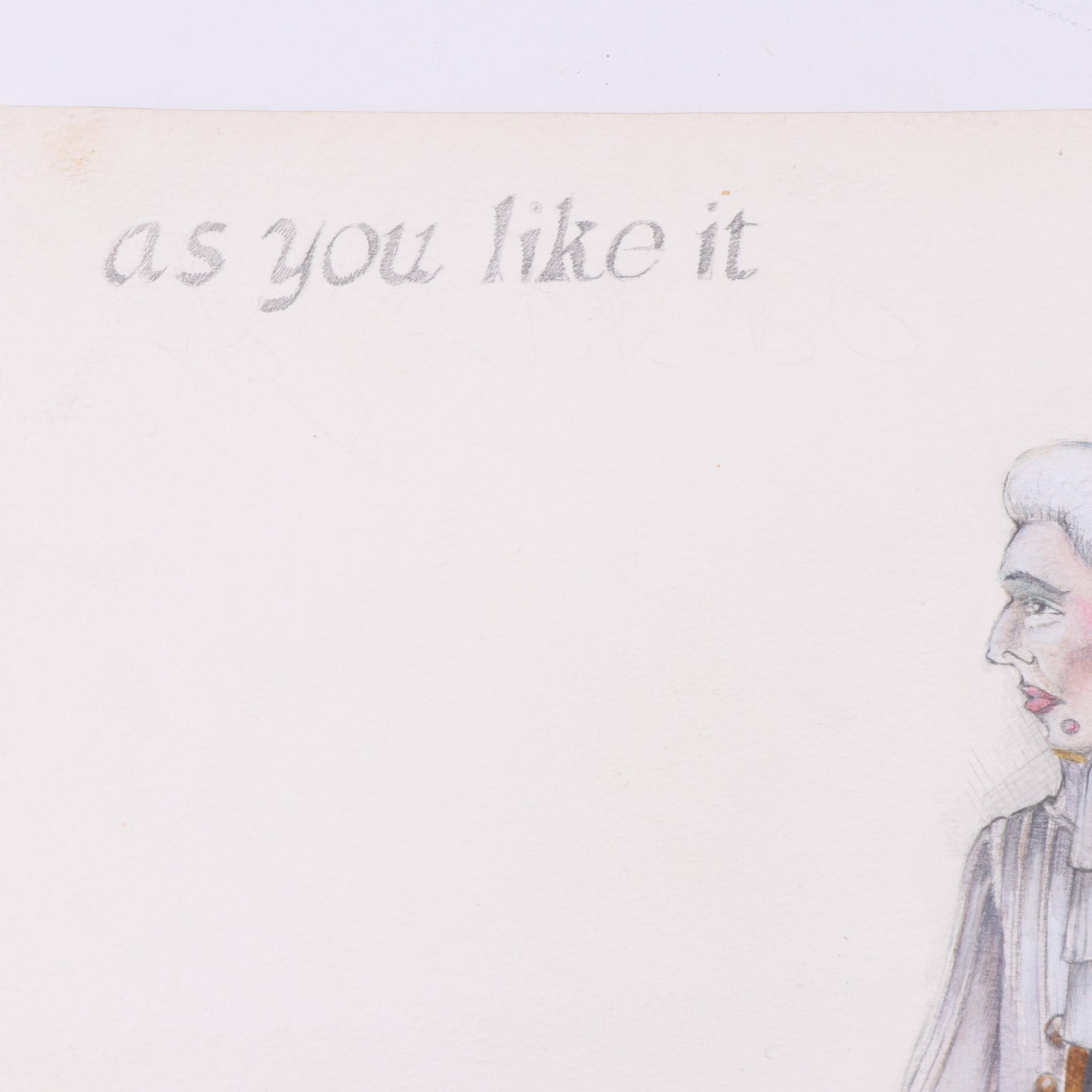 John Glaser "As You Like It" Costume Designs