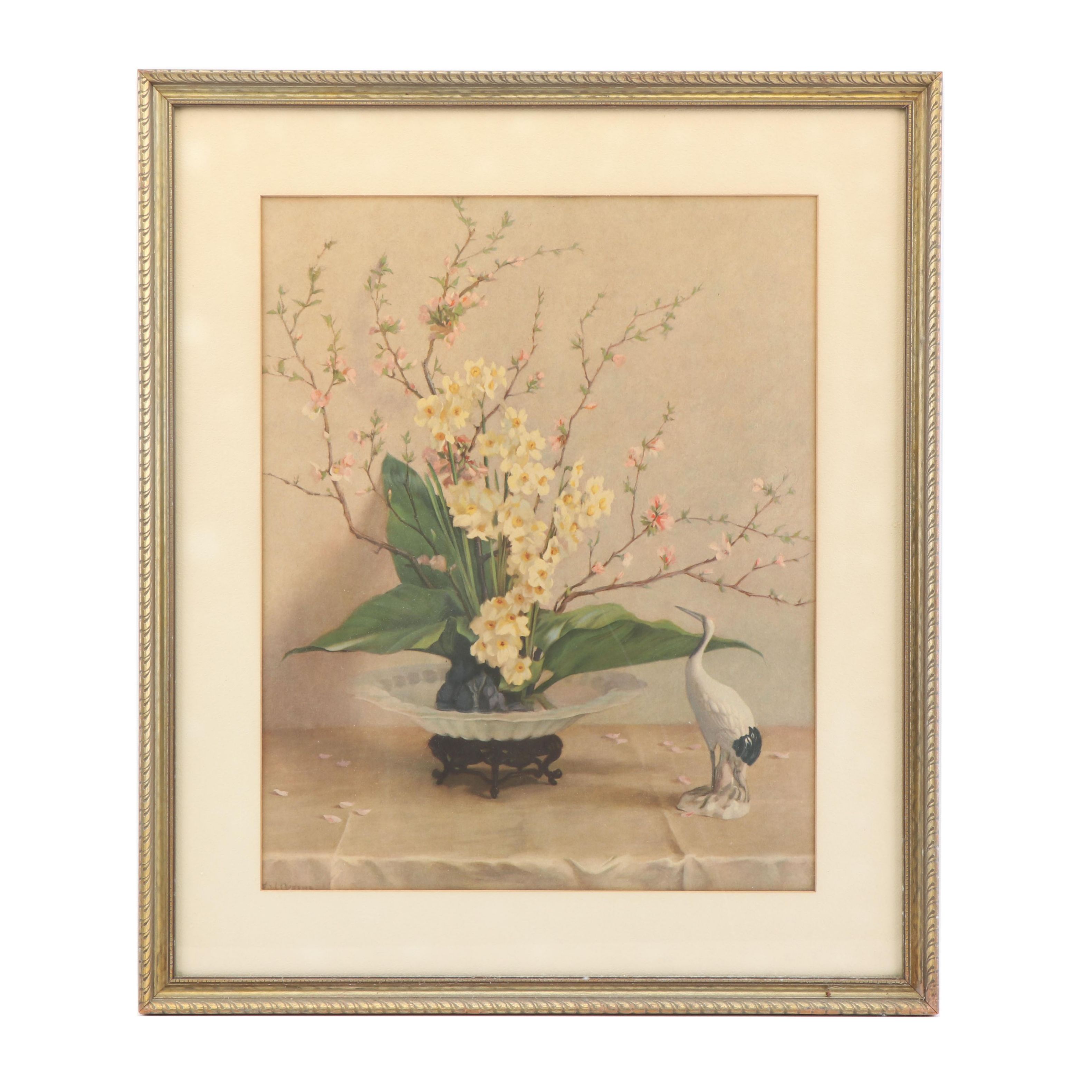 Offset Lithograph Floral Still-life after Elmer Greene