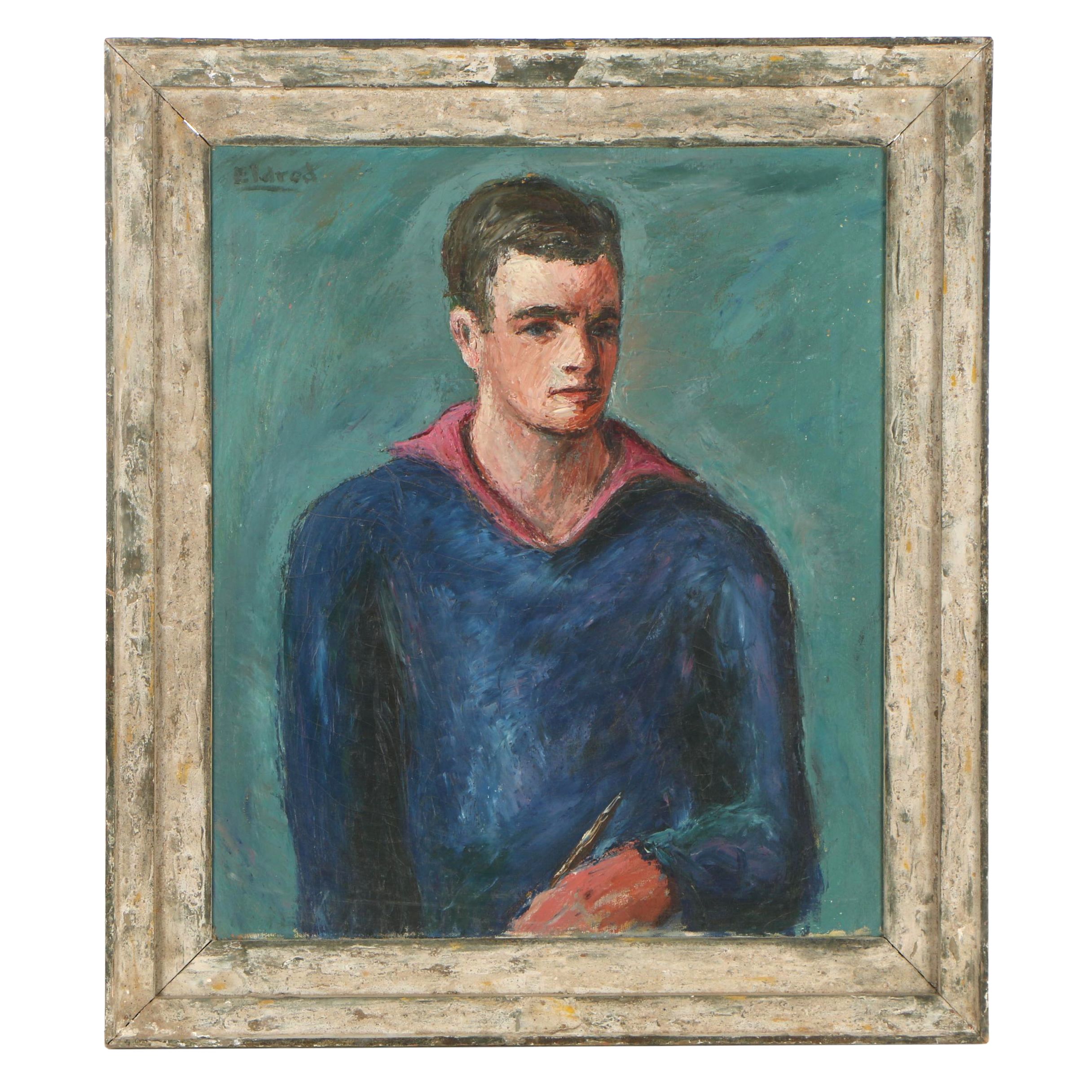 Thomas Brownell Eldred Oil Painting "Self Portrait"