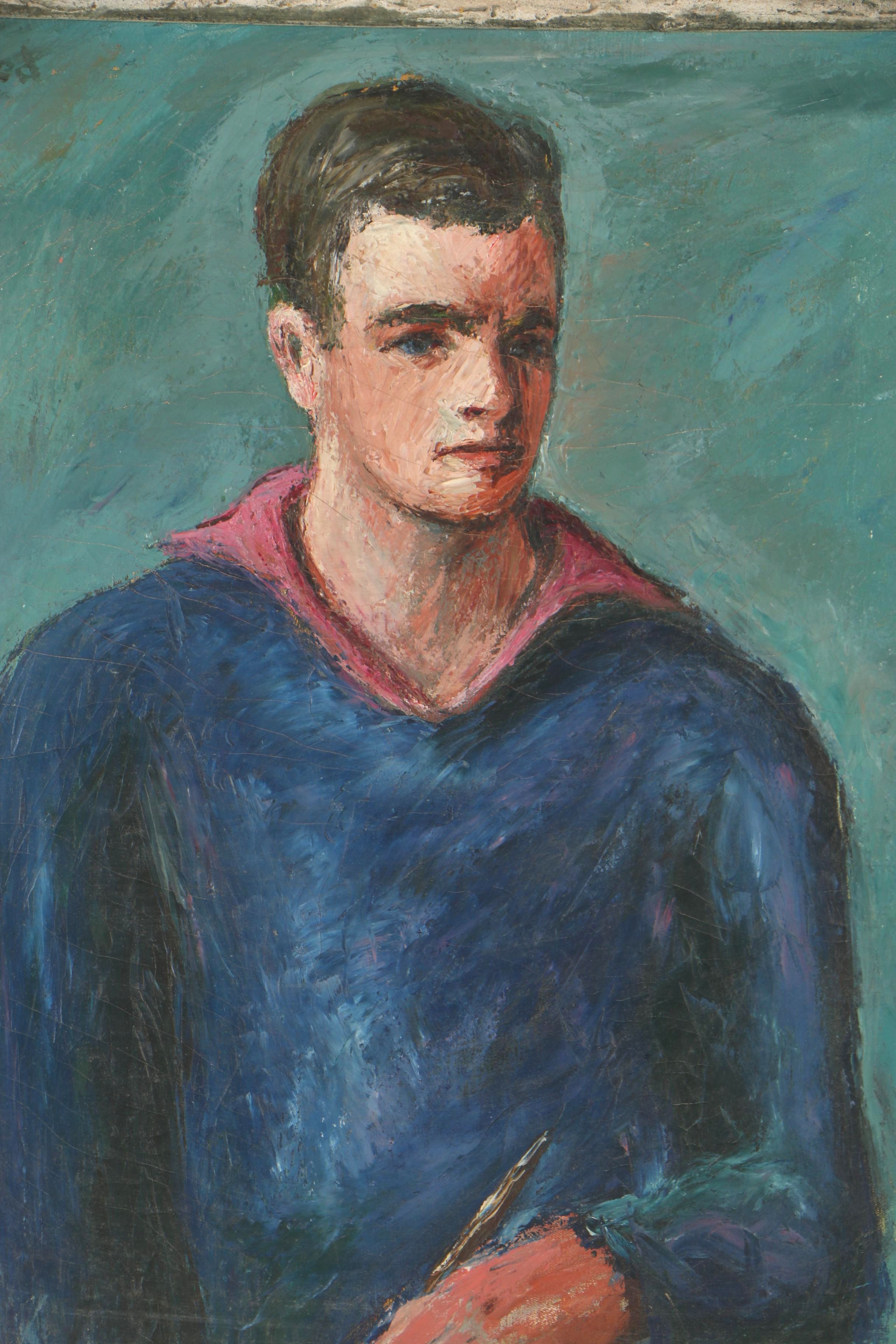 Thomas Brownell Eldred Oil Painting "Self Portrait"