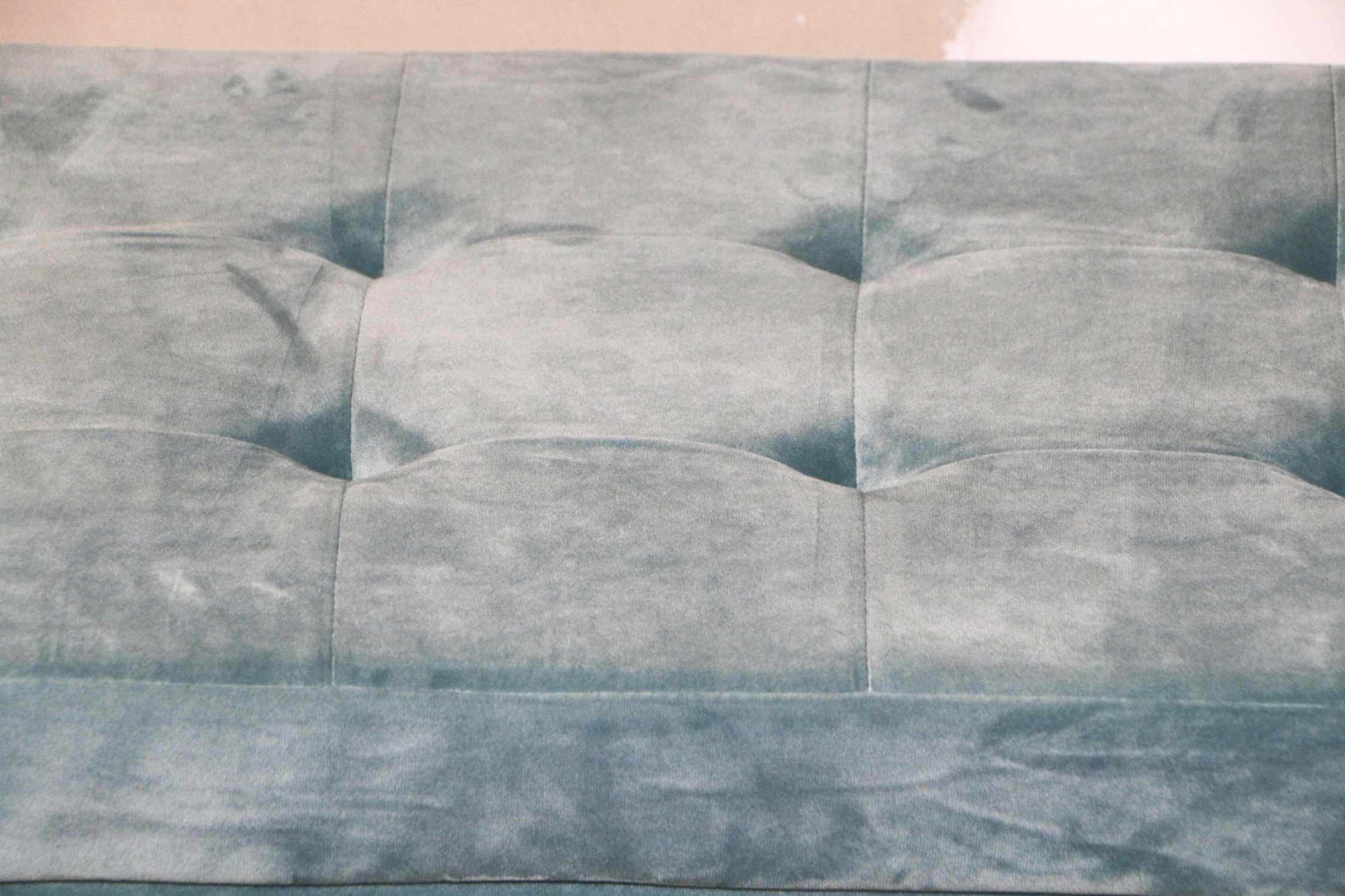 Button-Tufted Upholstered Storage Ottoman by Tainoki, 21st Century