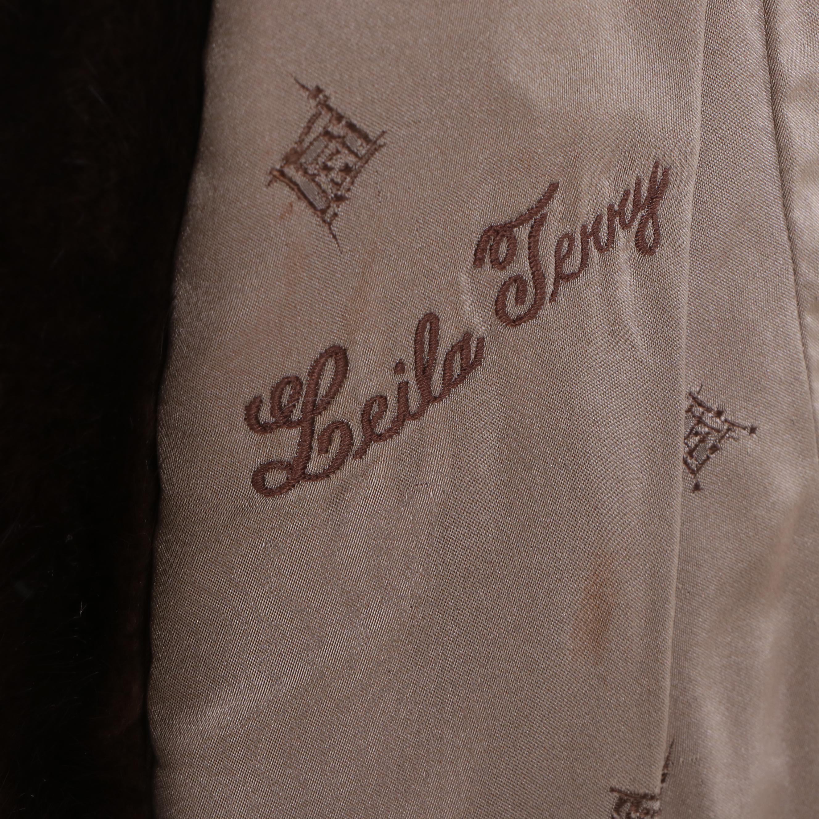 Women's Vintage Hutzler's of Baltimore Double-Breasted Mahogany Mink Fur Coat