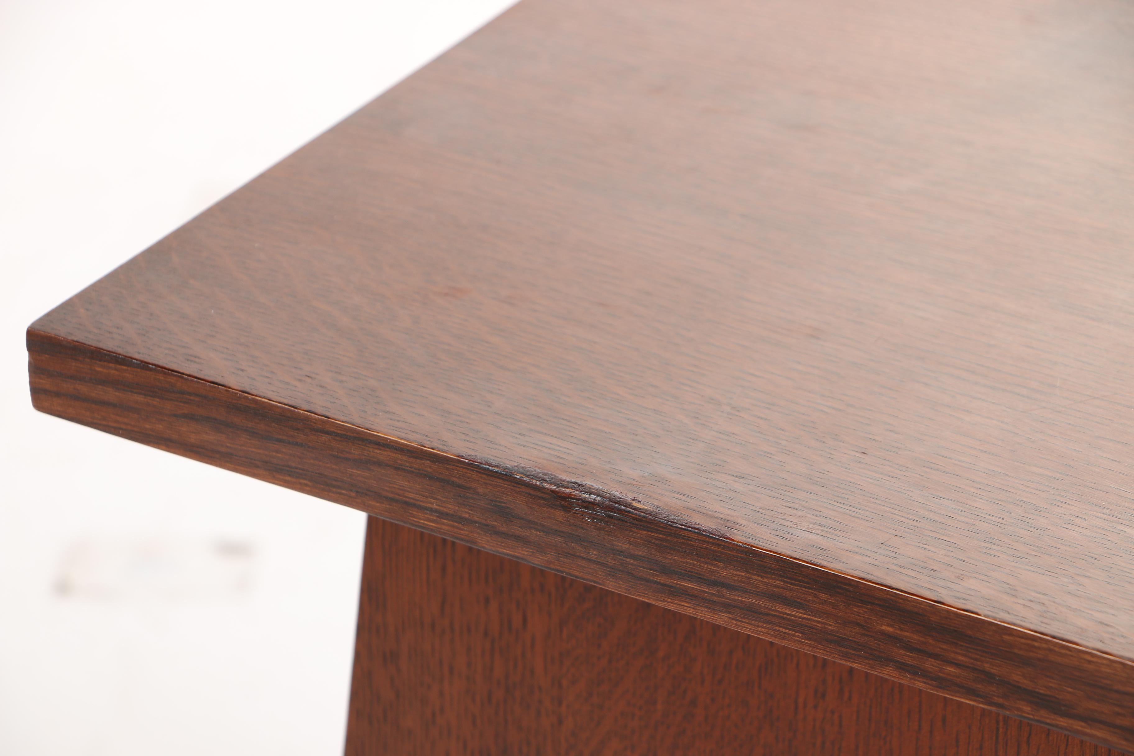 Contemporary Stickley Roycroft Oak Tabouret Table