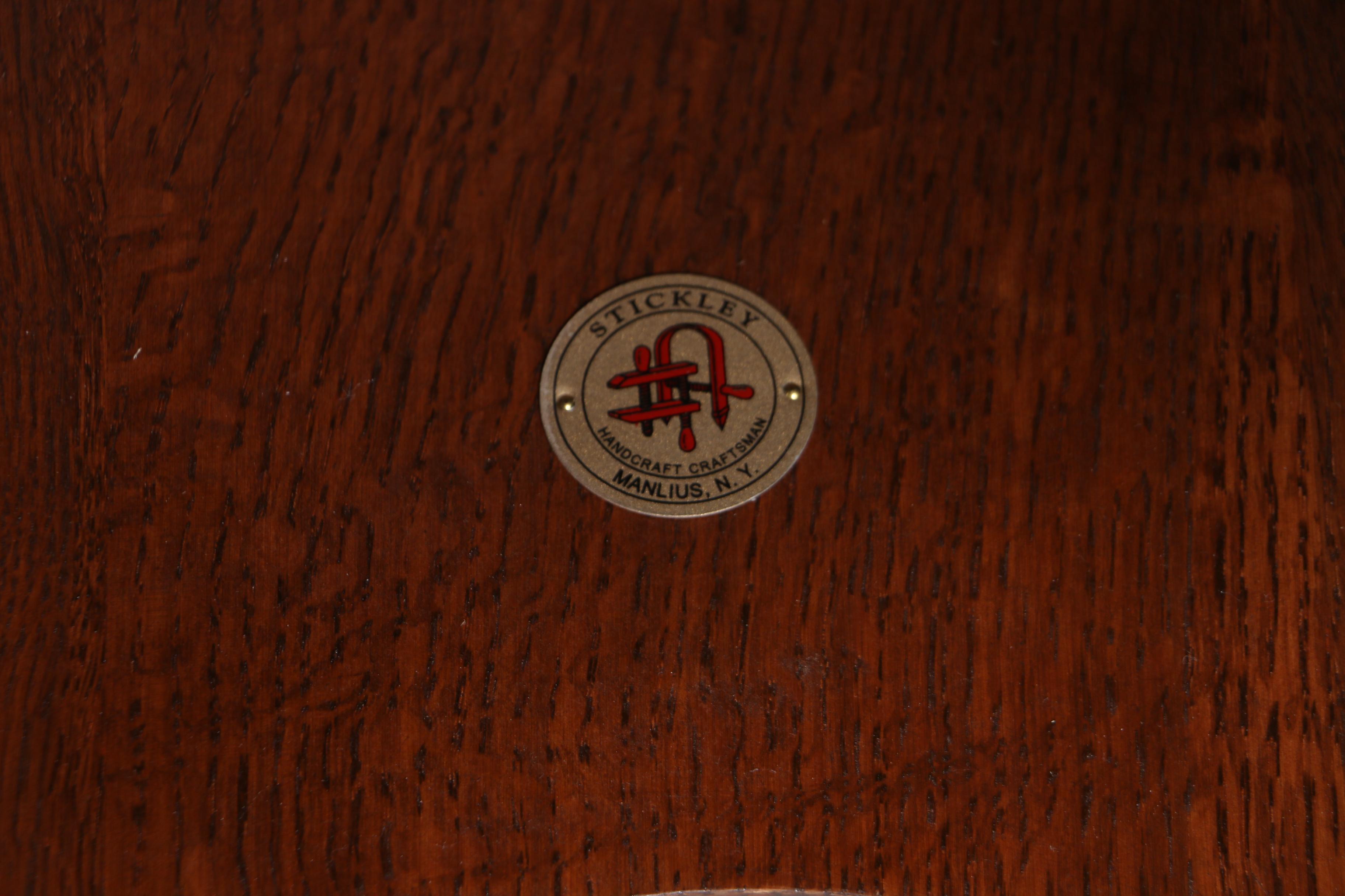 Contemporary Stickley Roycroft Oak Tabouret Table