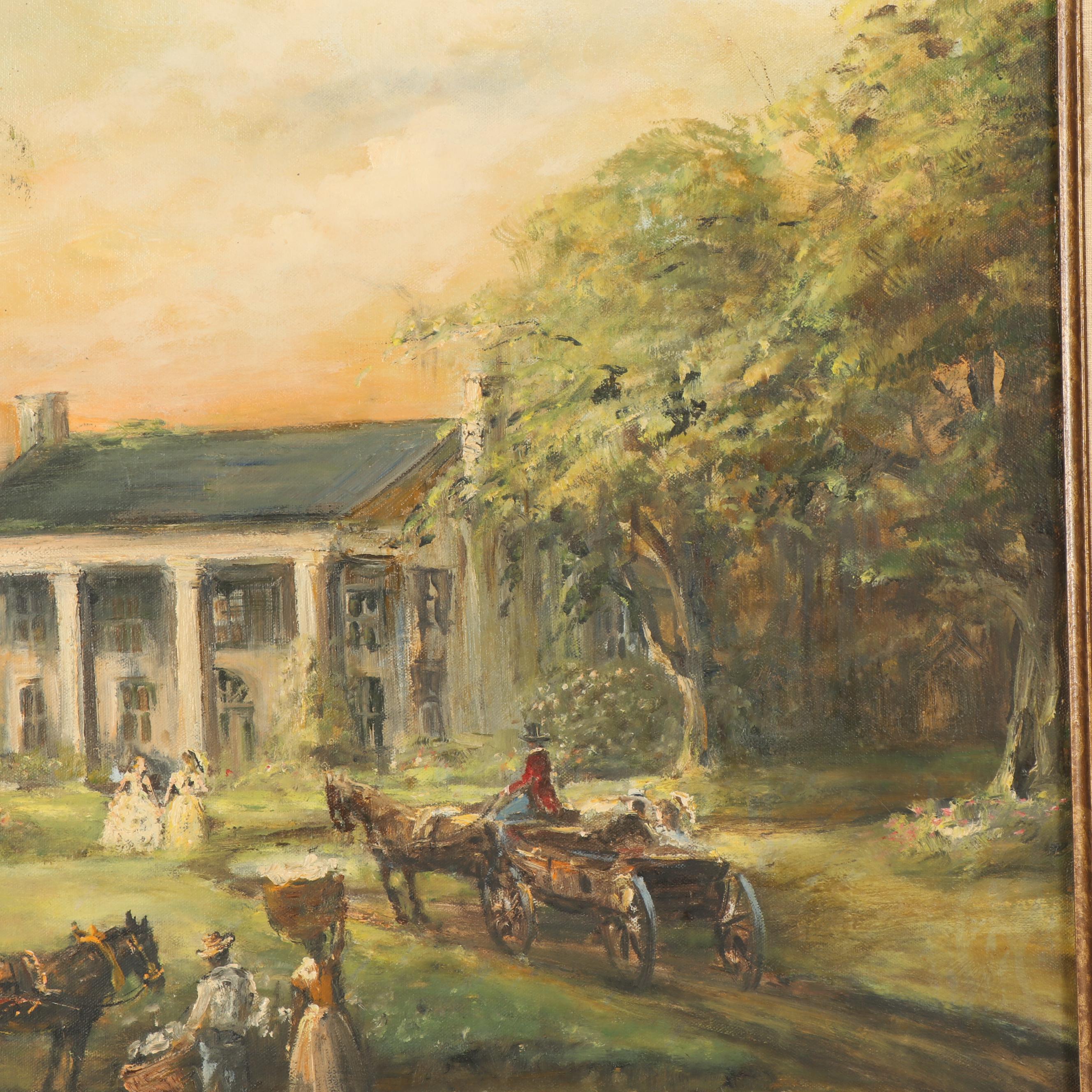 Harold "Napoleon" King Oil Painting of Southern Plantation