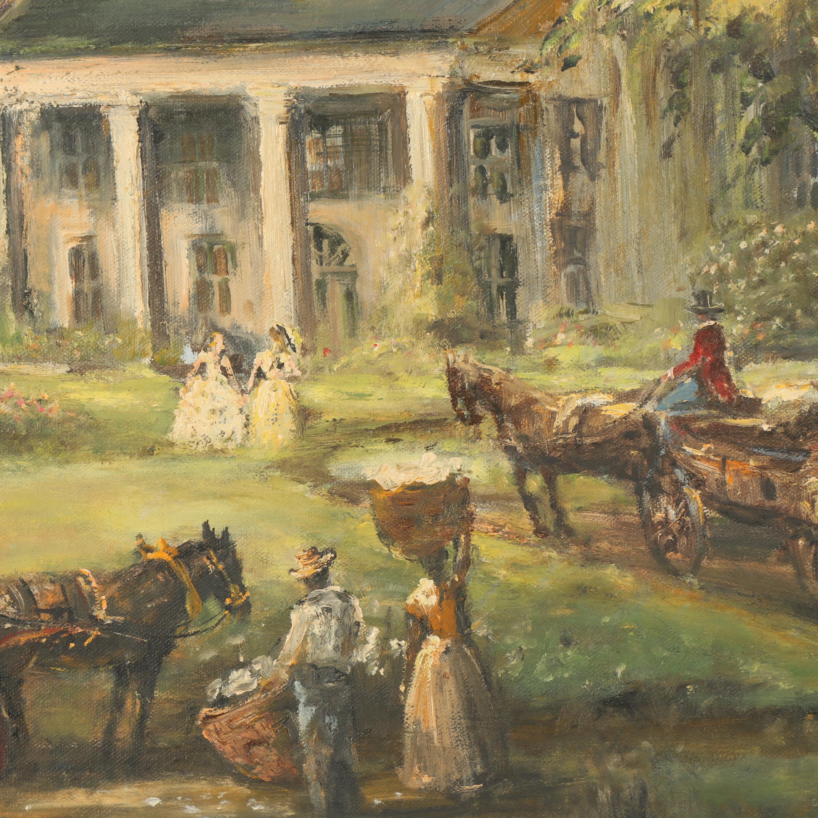 Harold "Napoleon" King Oil Painting of Southern Plantation