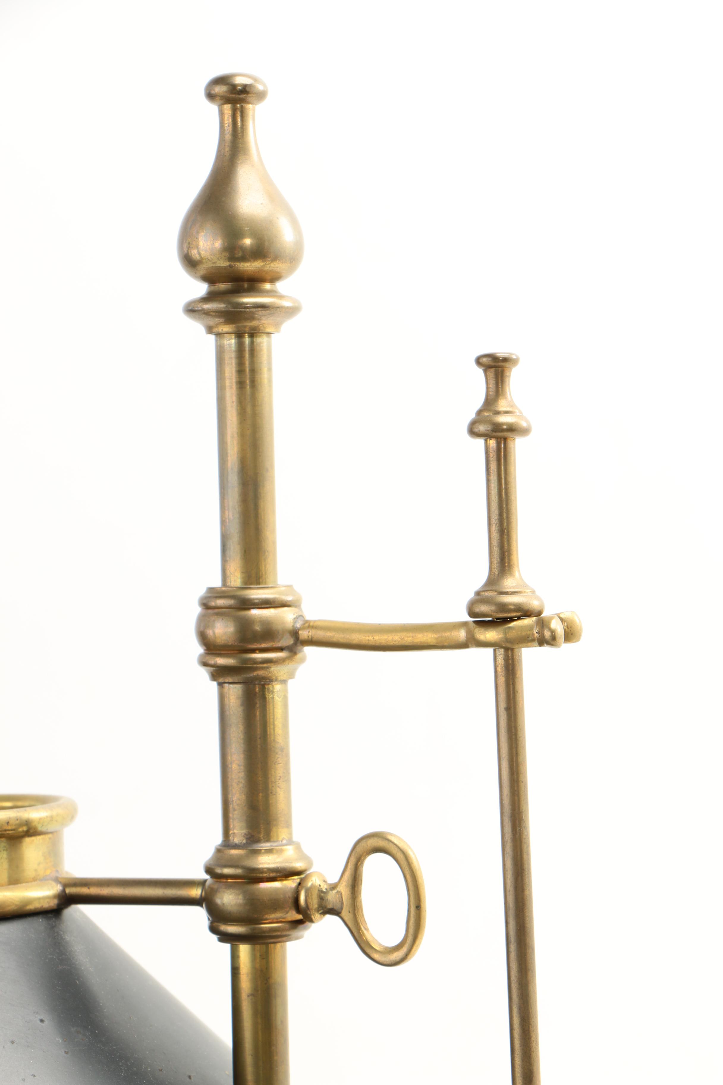 Empire Style Chapman Brass Bouillotte Lamp, 1983