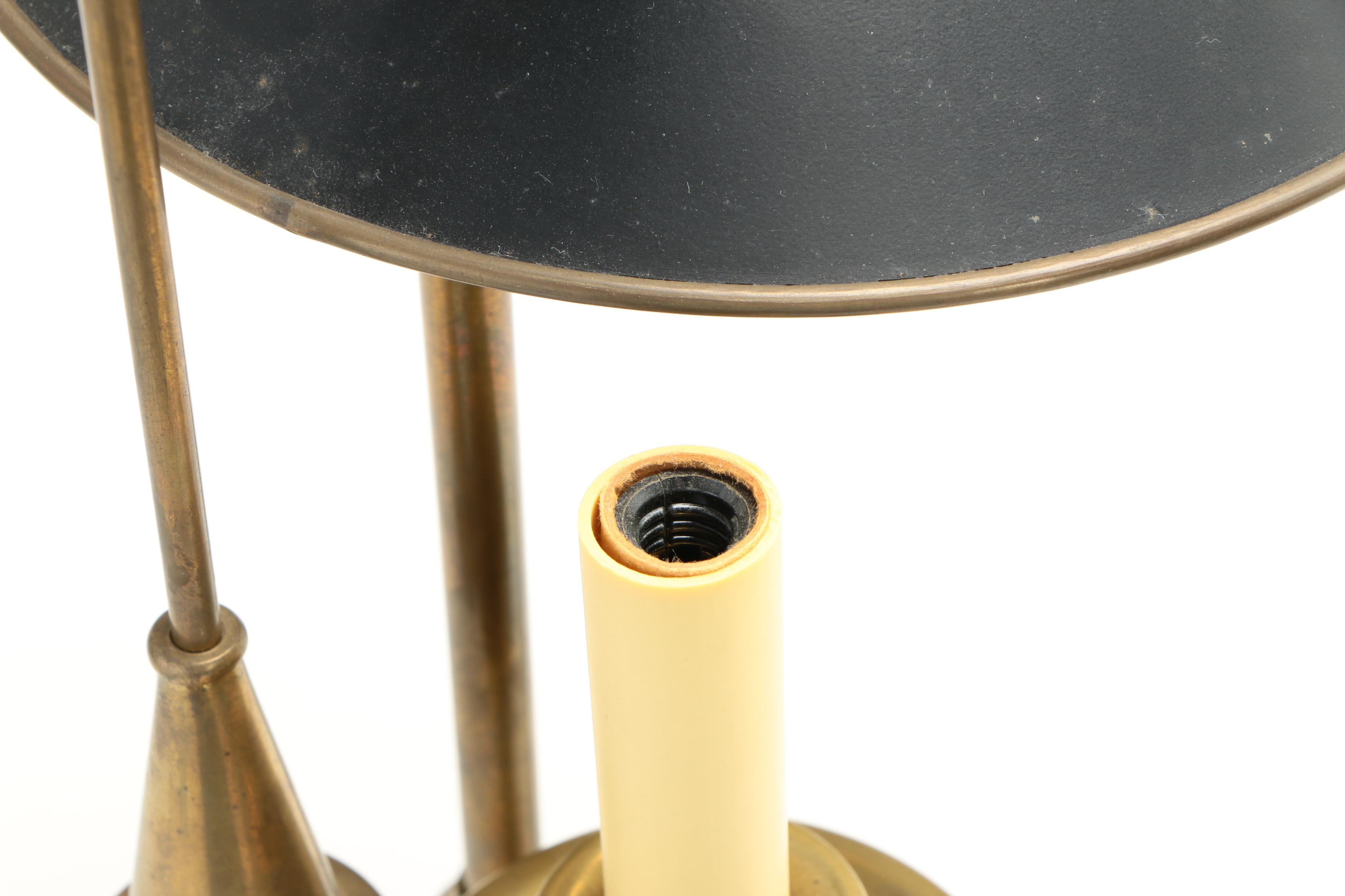 Empire Style Chapman Brass Bouillotte Lamp, 1983