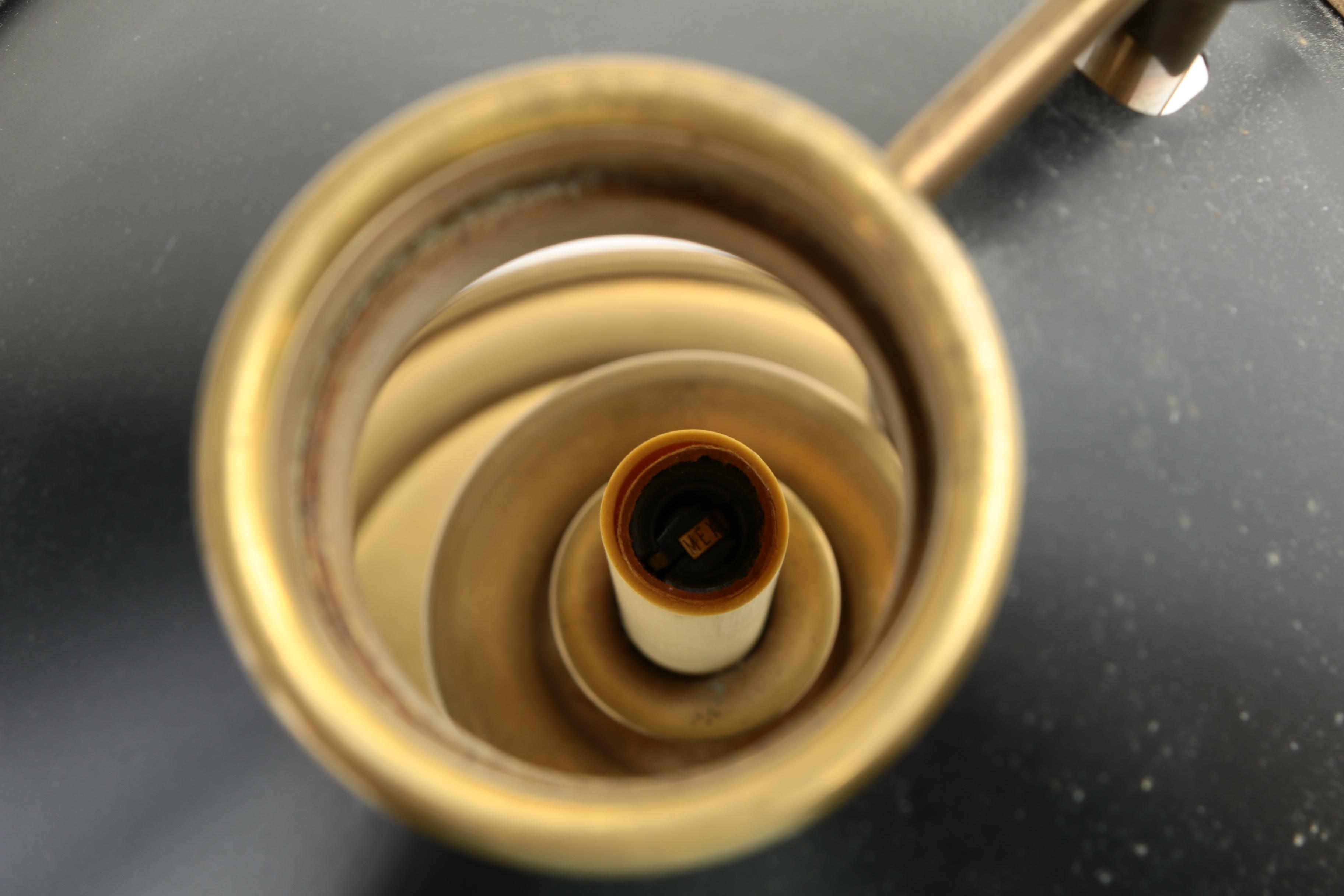 Empire Style Chapman Brass Bouillotte Lamp, 1983