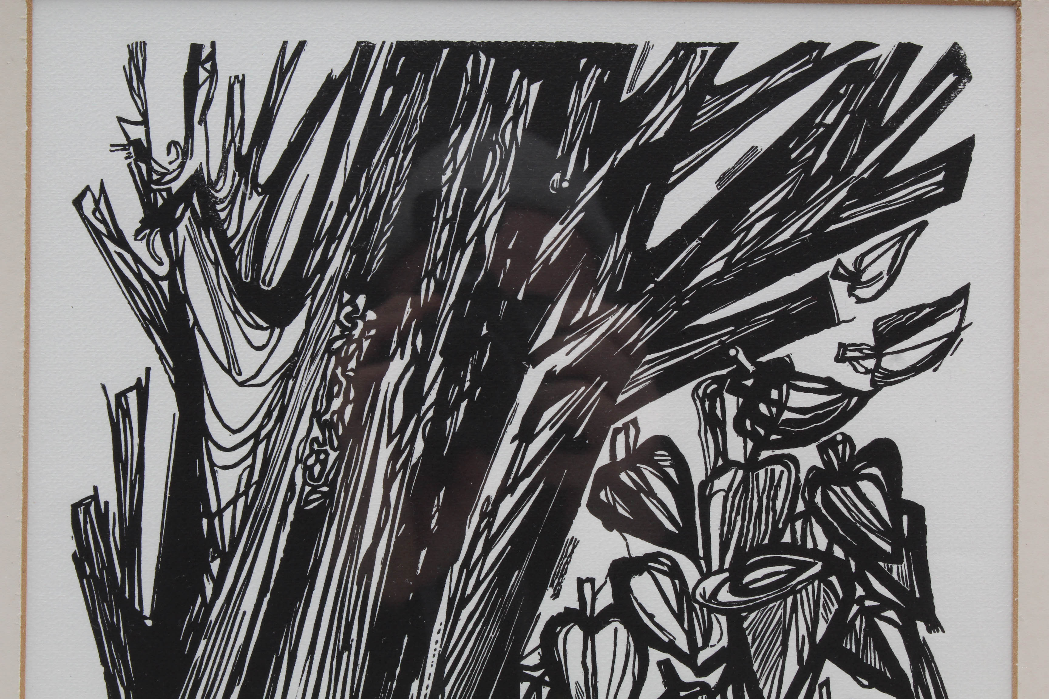 "Mourning for Orpheus" Limited Edition Lithograph after Hans Orlowski Woodcut