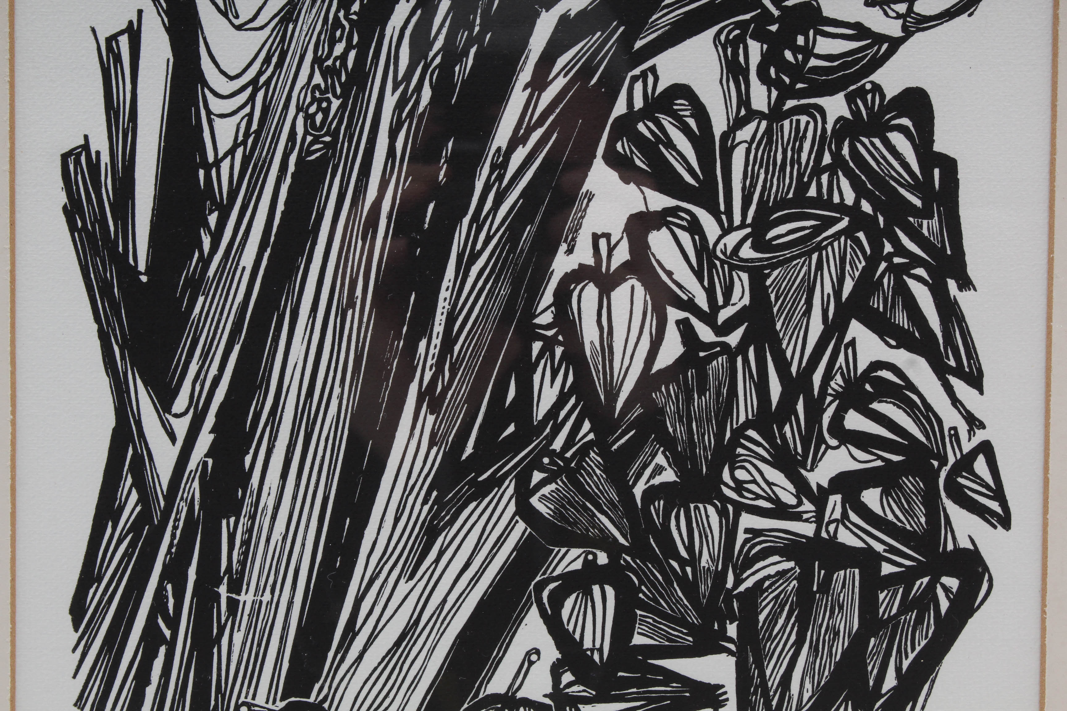 "Mourning for Orpheus" Limited Edition Lithograph after Hans Orlowski Woodcut