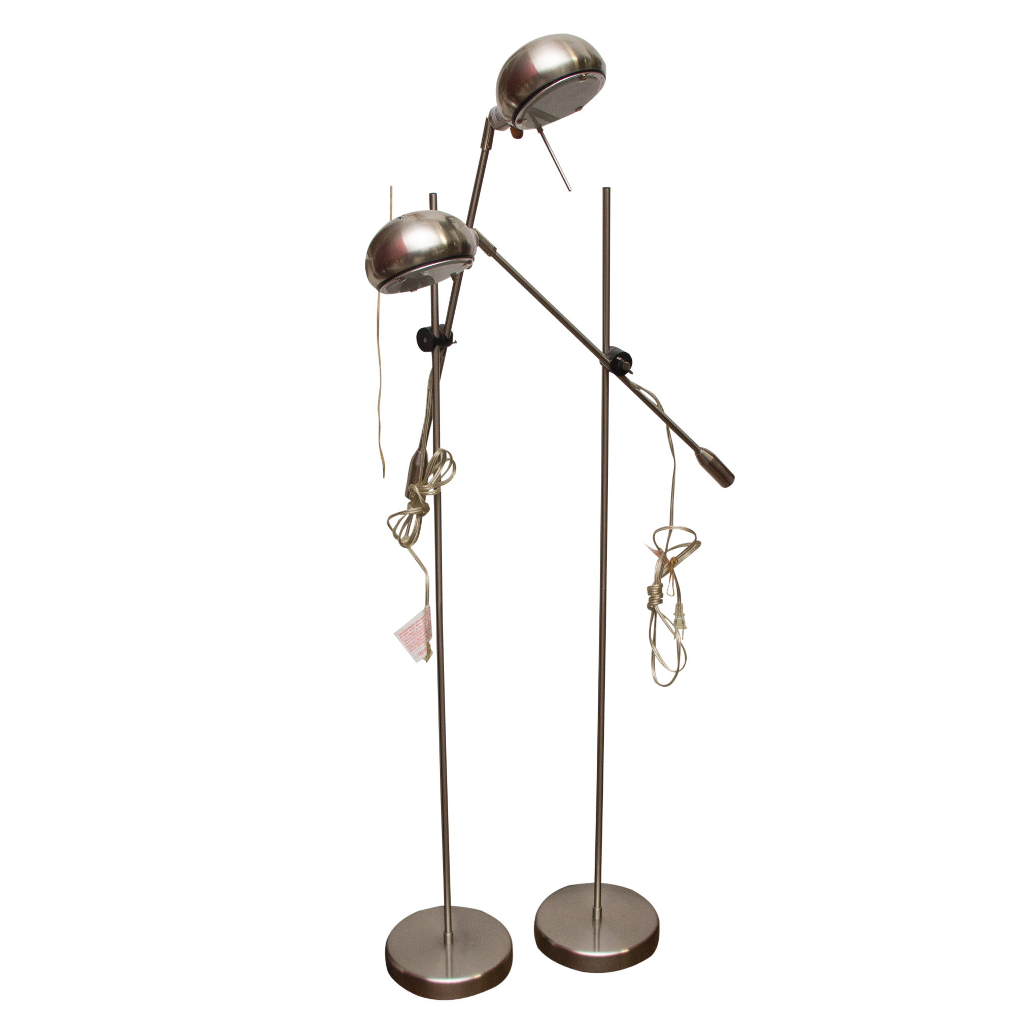 Contemporary Nickel Finish Floor Lamps