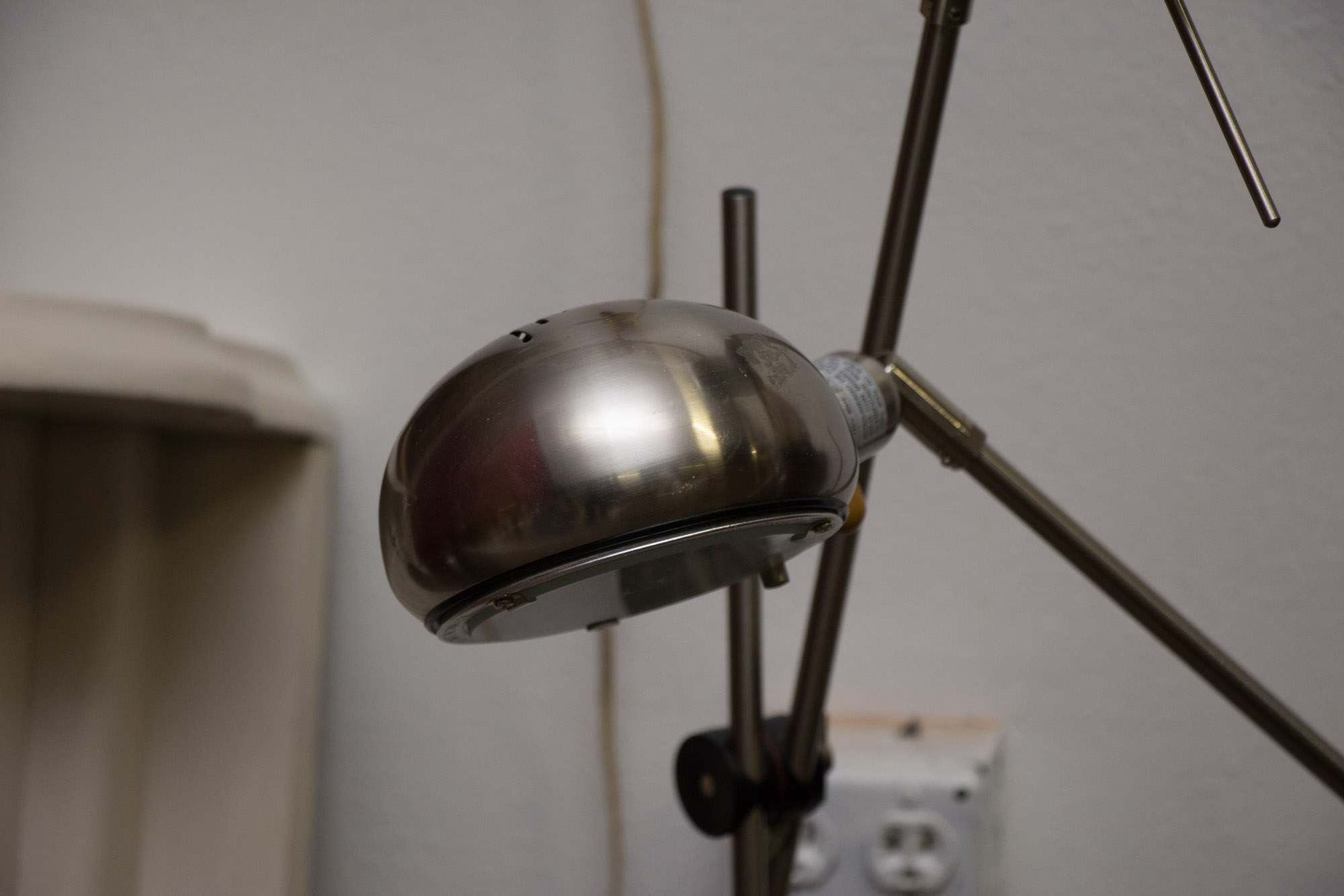 Contemporary Nickel Finish Floor Lamps