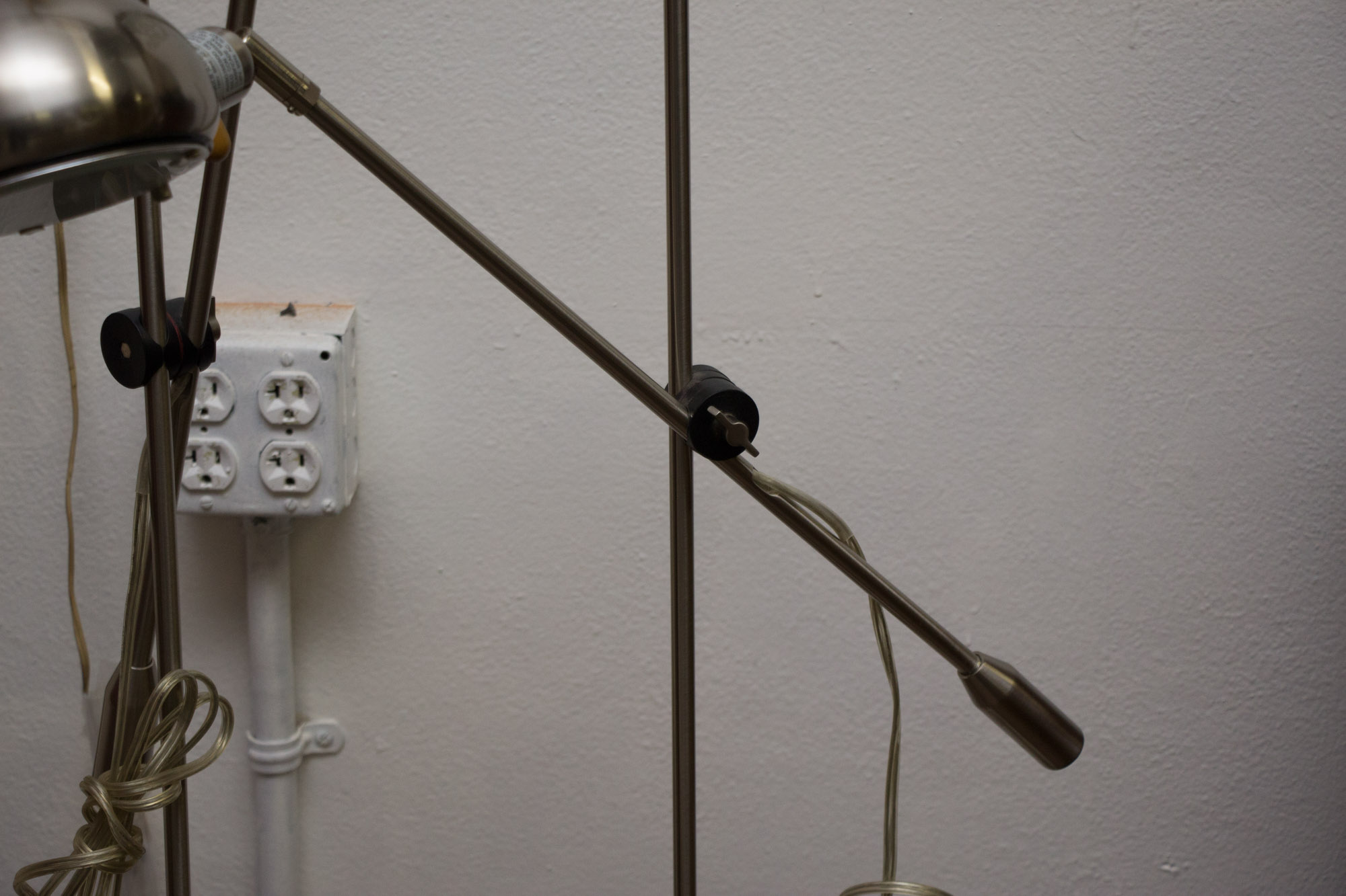 Contemporary Nickel Finish Floor Lamps