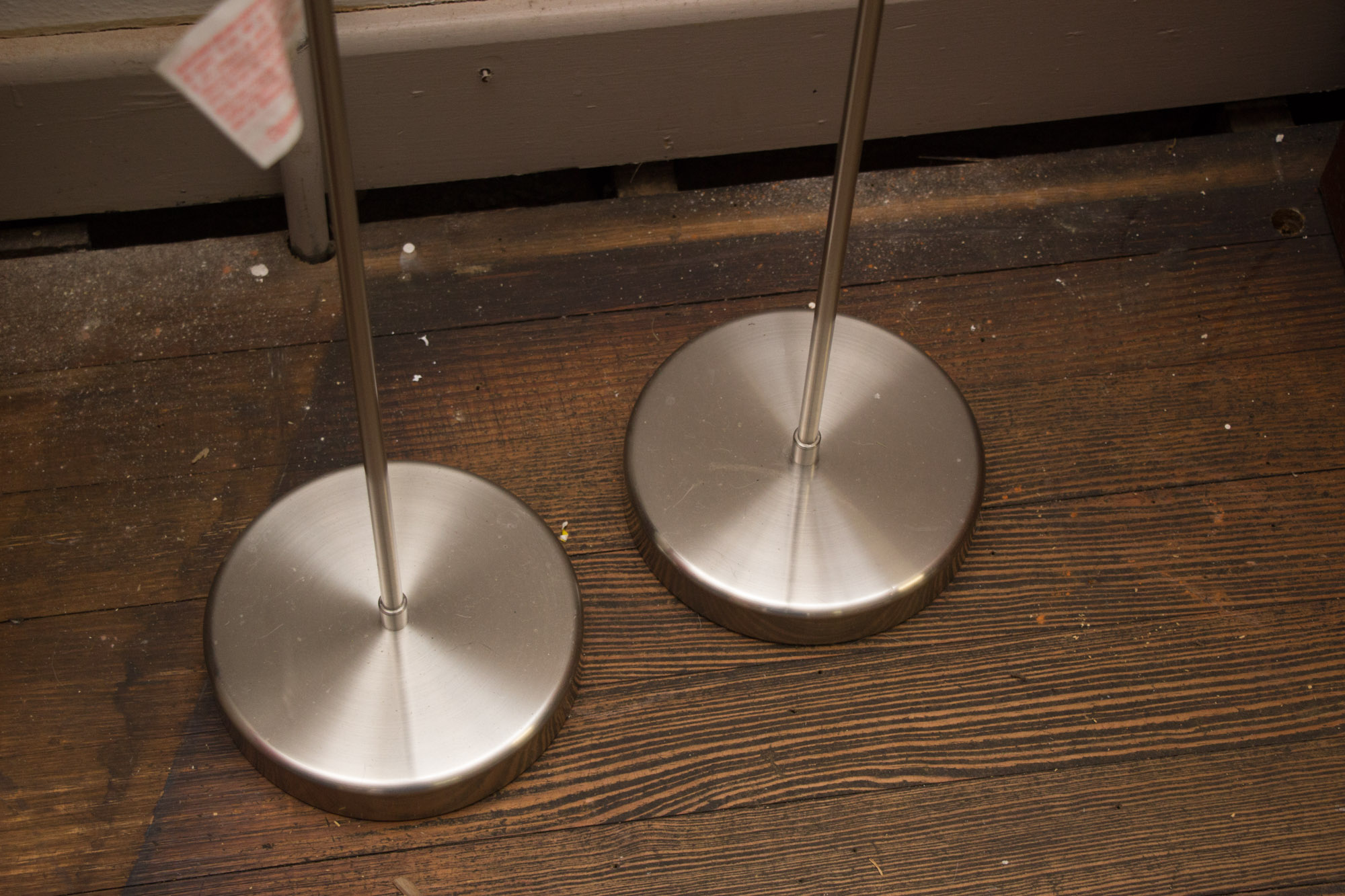 Contemporary Nickel Finish Floor Lamps