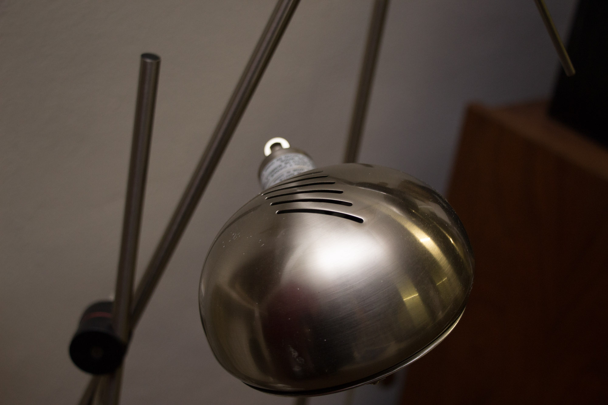 Contemporary Nickel Finish Floor Lamps