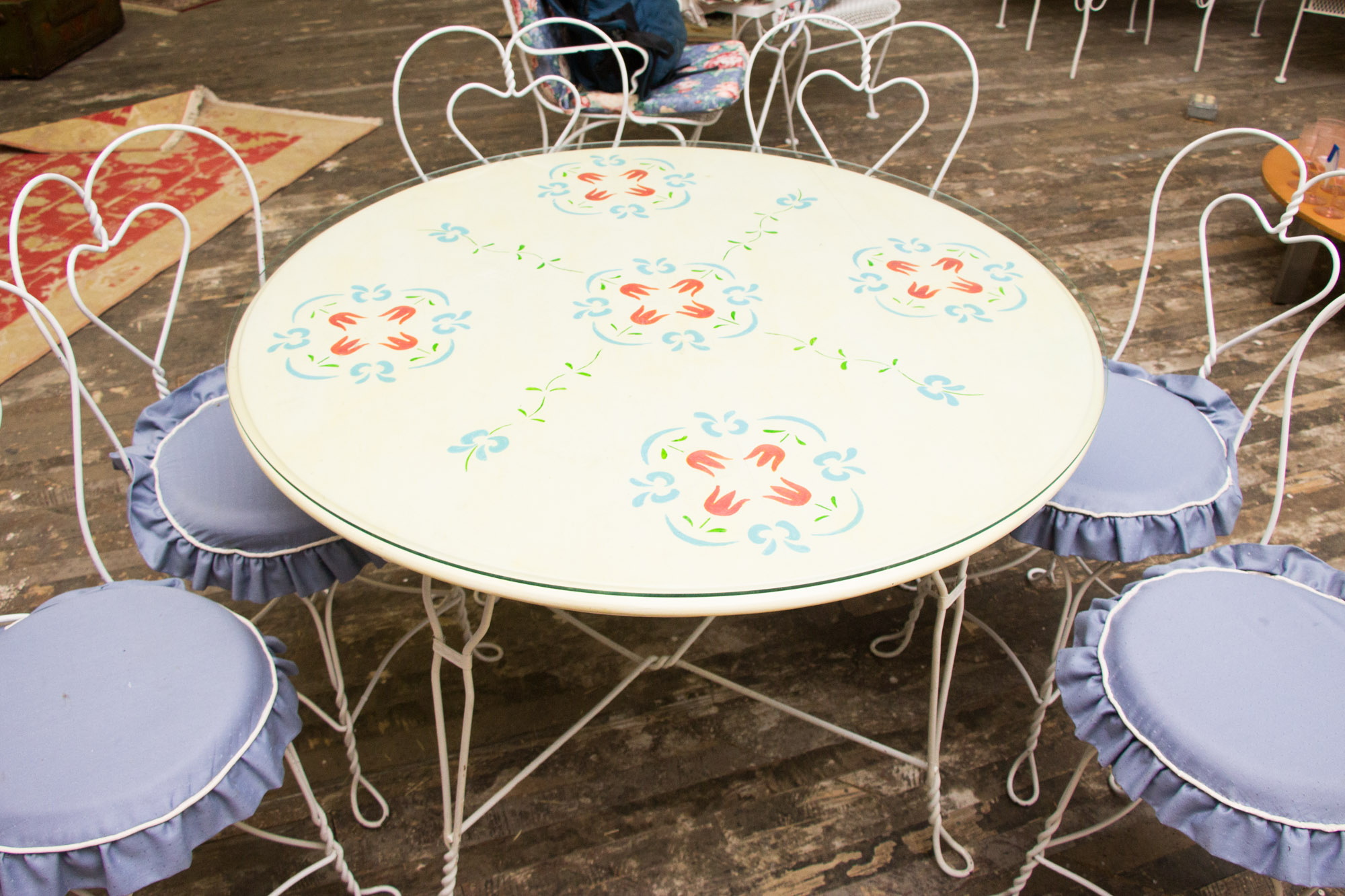Vintage Ice Cream Parlor Table and Chairs