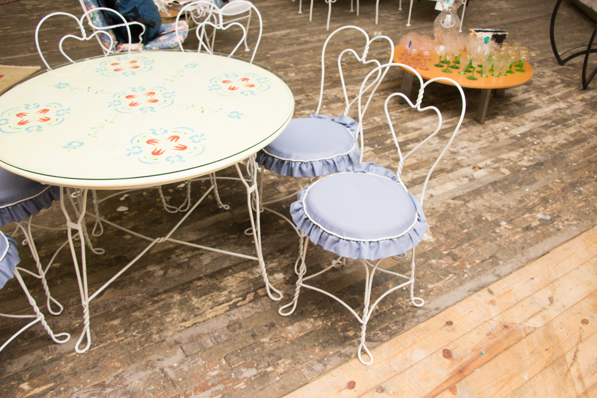 Vintage Ice Cream Parlor Table and Chairs
